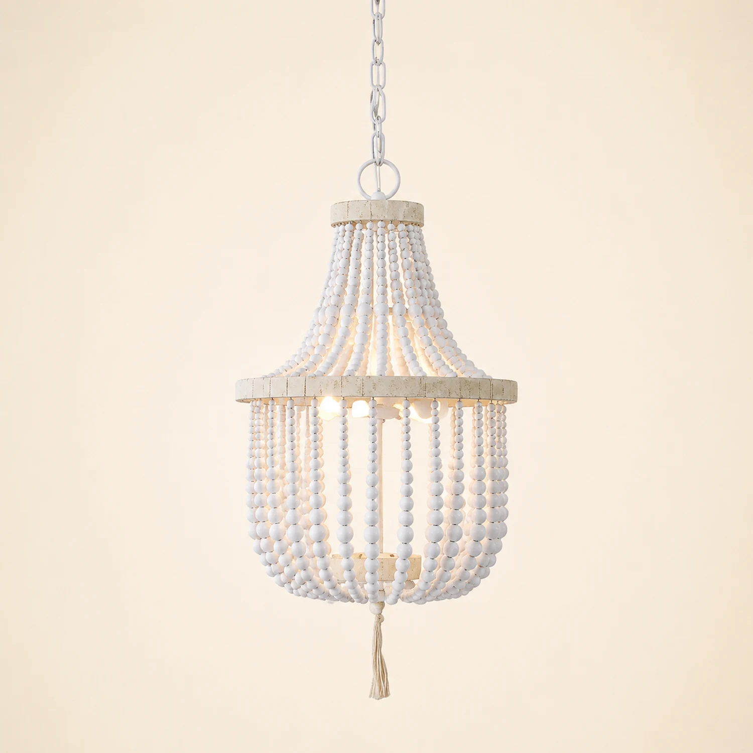 Alessio Design LED Pendant Light White/Wood Metal/Wood Bed/Living/Childrensroom - Lumpaz