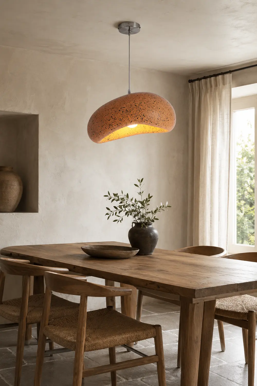 Byers Wabi Sabi Bread Shape Resin Pendant Light, 4 Color - Lumpaz