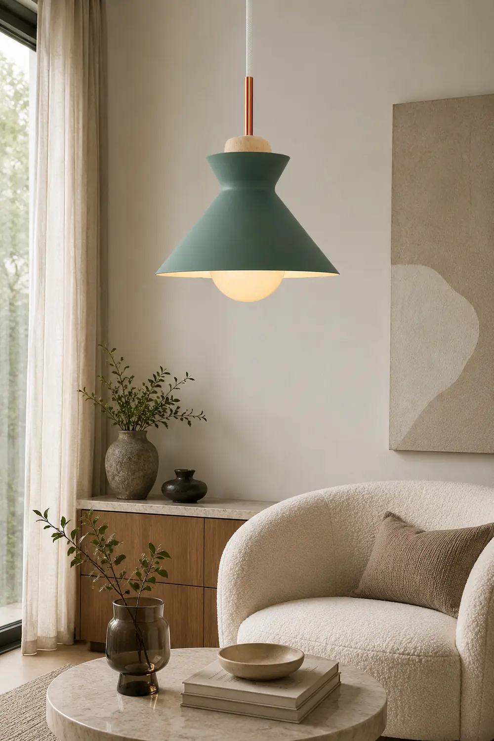 Morandi Geometric Colorful Pendant Light, Metal, Kitchen Island - Lumpaz