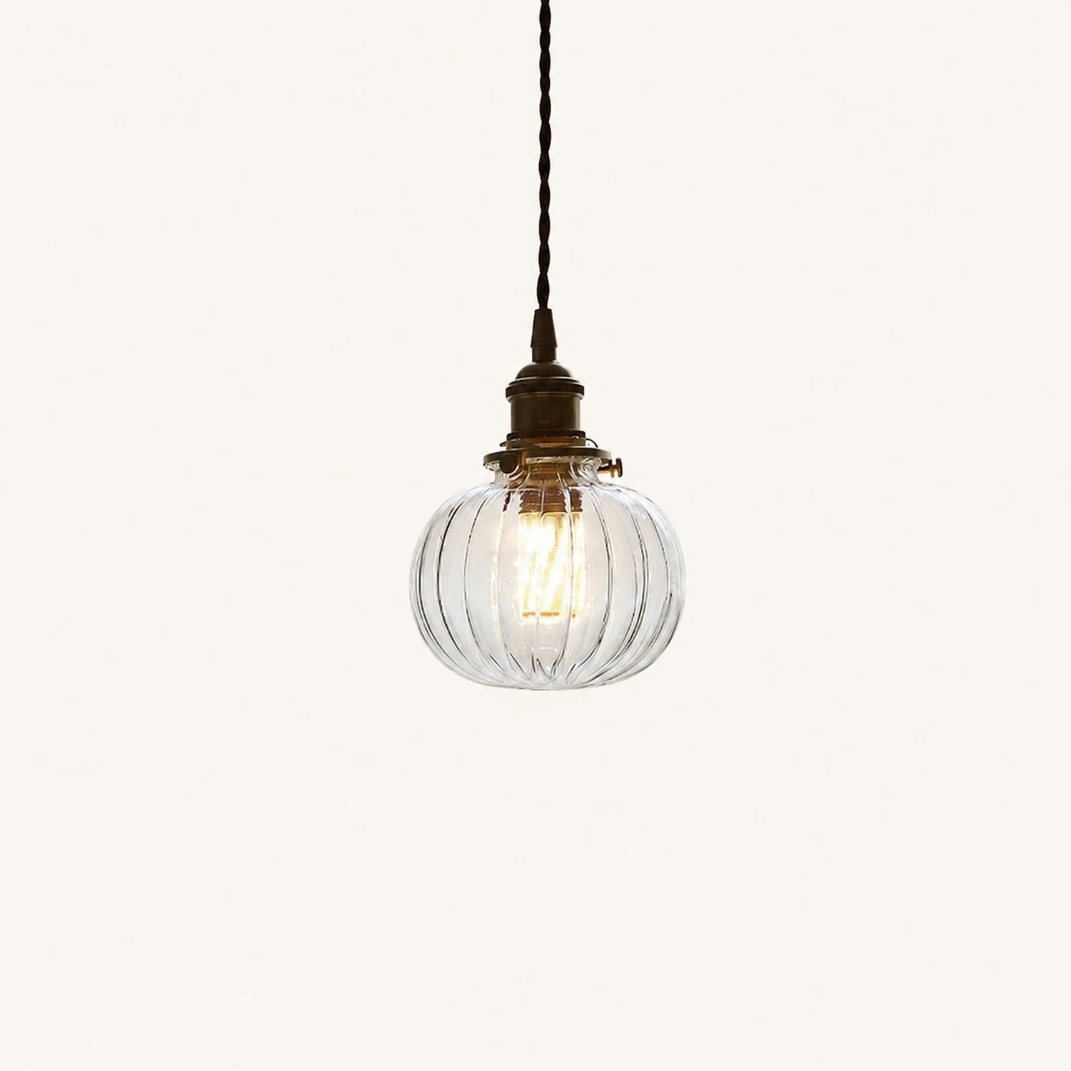 Hailie Retro Luxury Clear Glass Pendant Light - Lumpaz