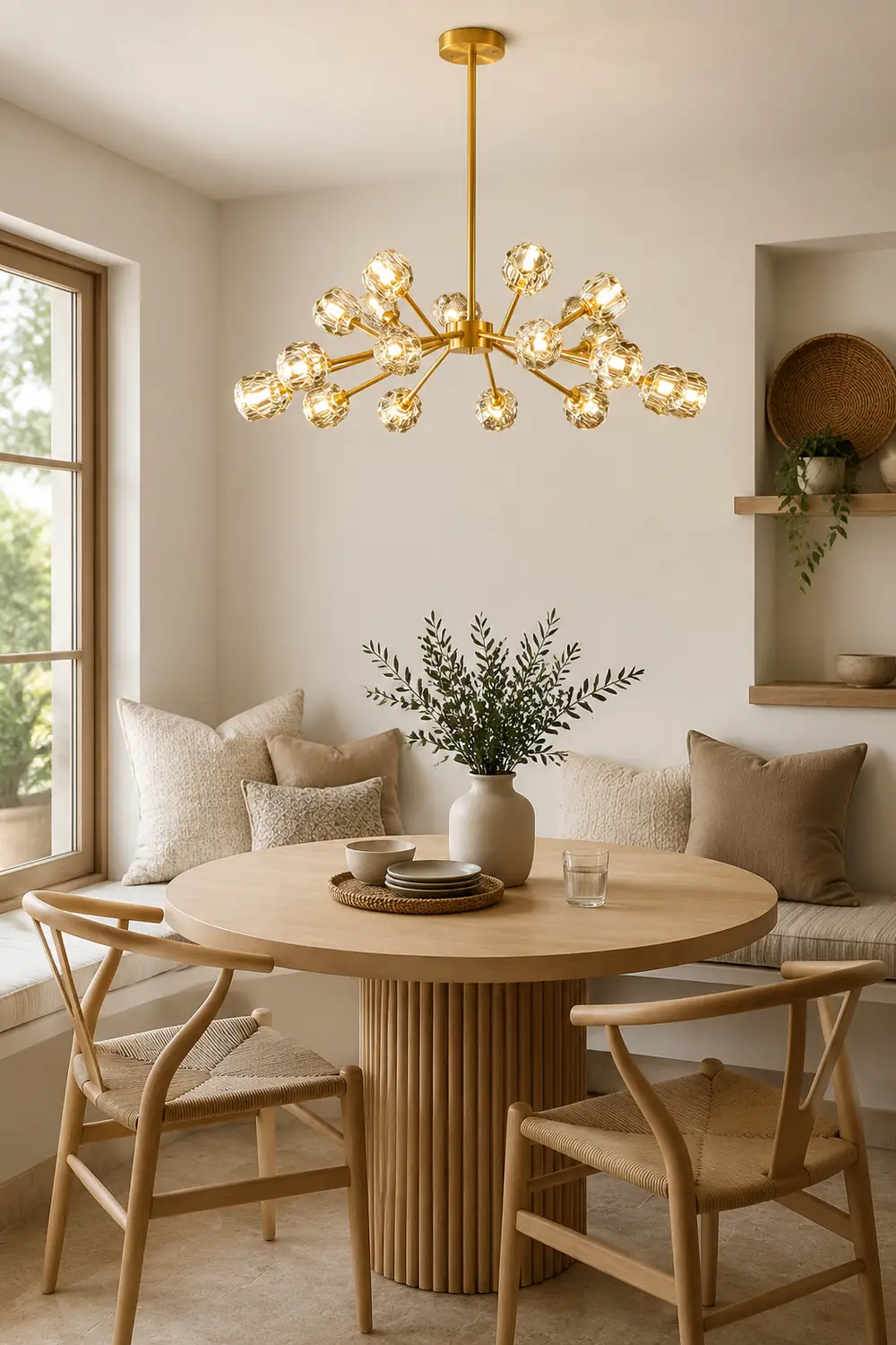 Valentina Modern Blown Metal Pendant Light, Gold - Lumpaz