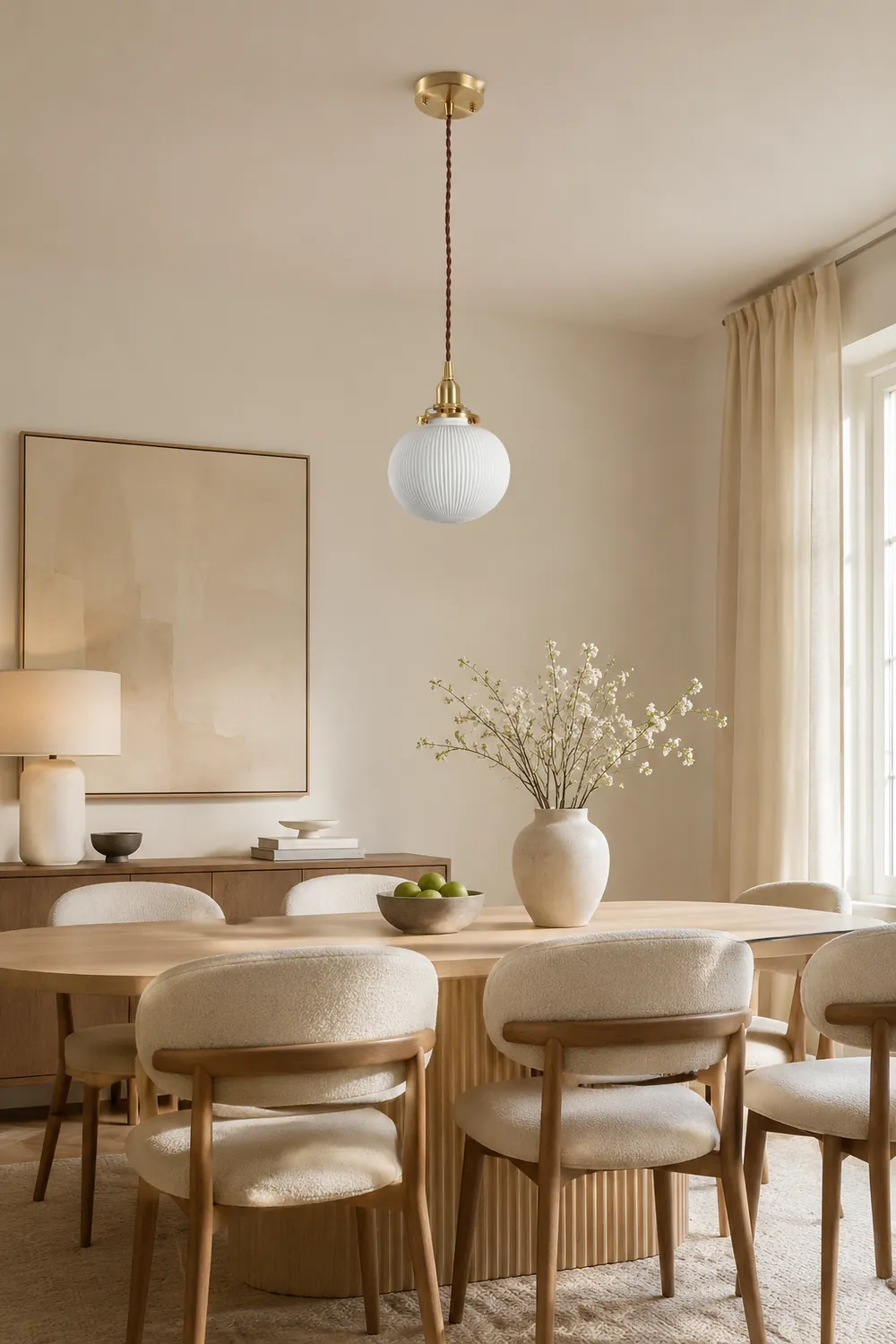Valentina Nordic Simple Ceramics Pendant Light, 3 Style - Lumpaz