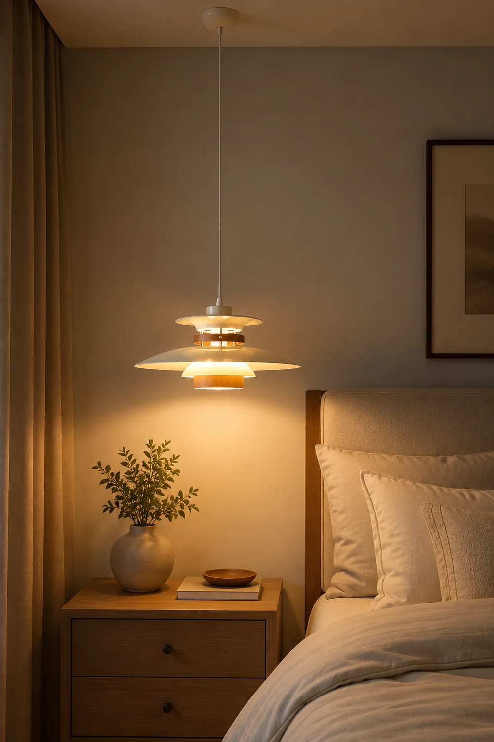 Morandi Unique Designer Metal Pendant Light, White - Lumpaz