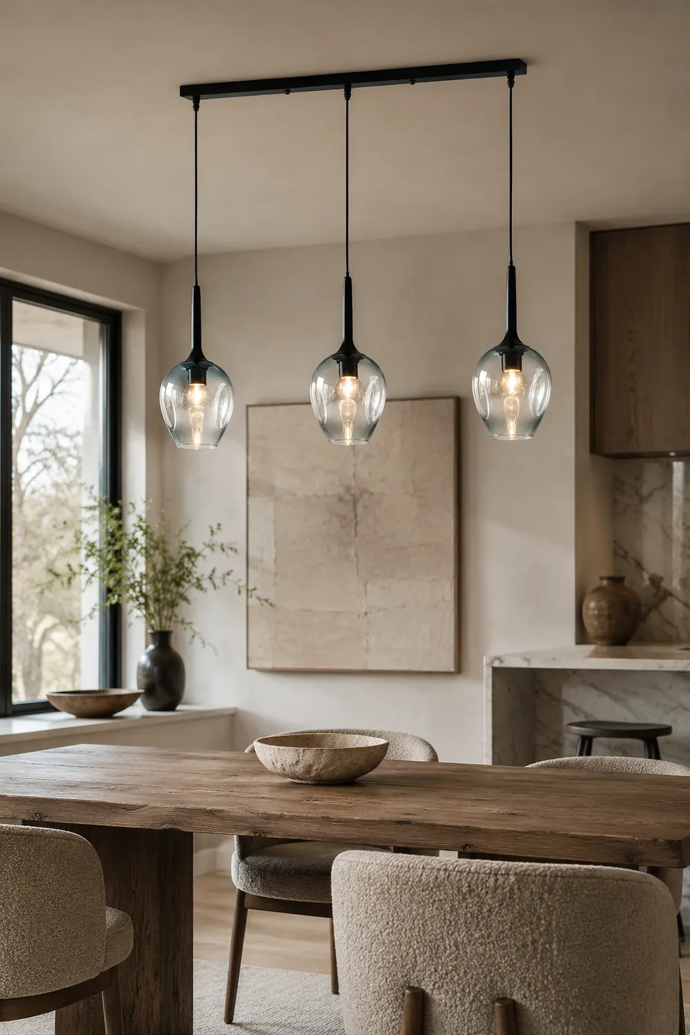Hailie Modern Globo Glass Pendant Lignt, Clear/Amber/Blue/Gray/Smoke/Gray - Lumpaz