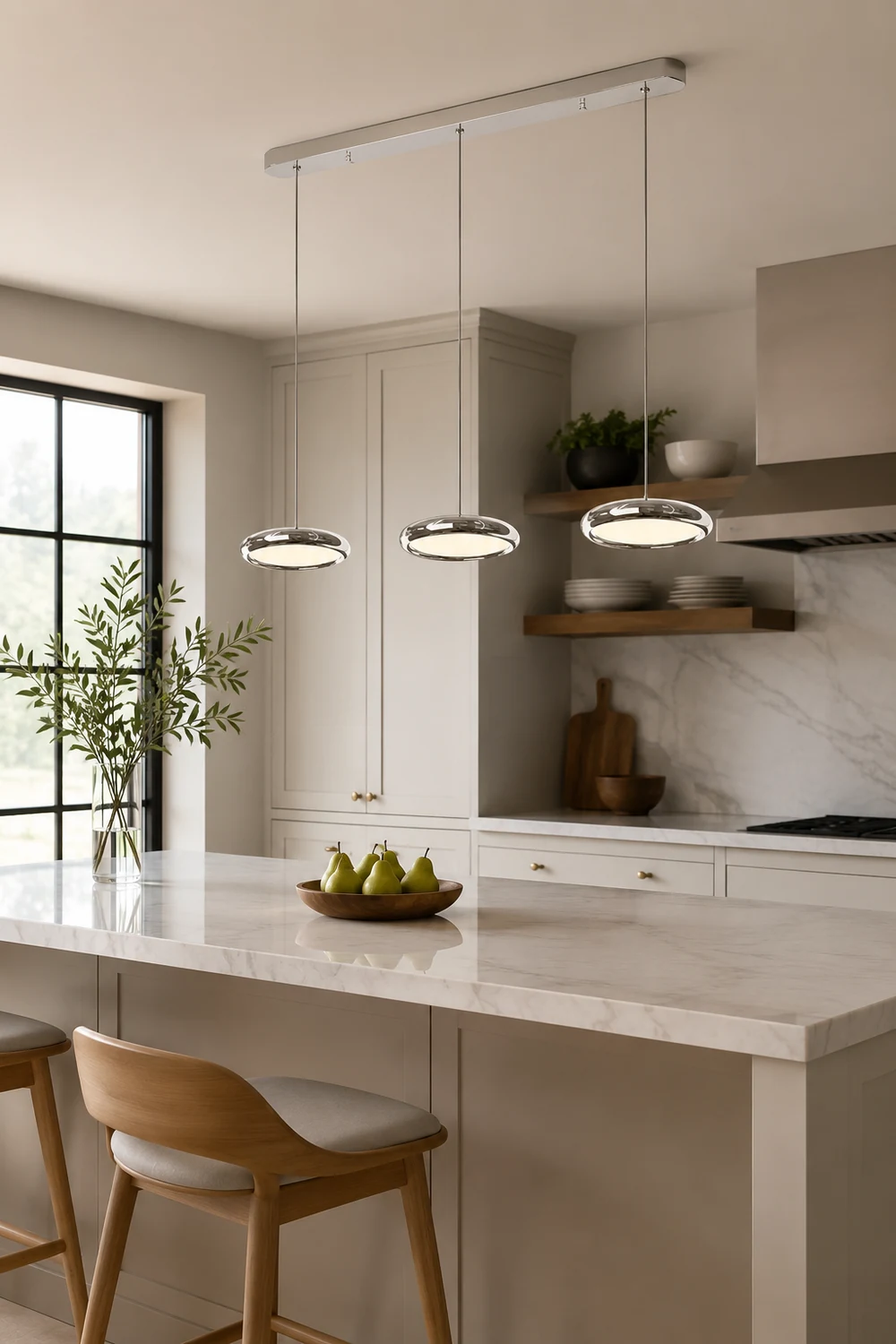 Welsh Minimalist Circular Metal Pendant Light,Silver/Gold/Rose Gold - Lumpaz
