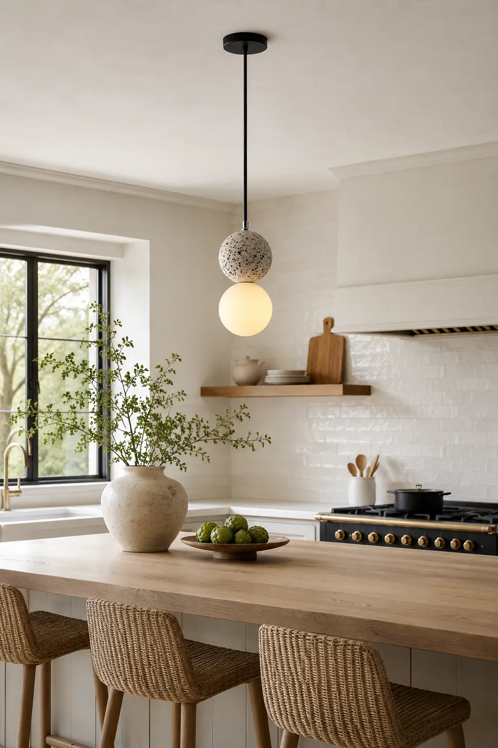 Valentina Single Globe Colorful Pendant Light, Dolomite, LED - Lumpaz