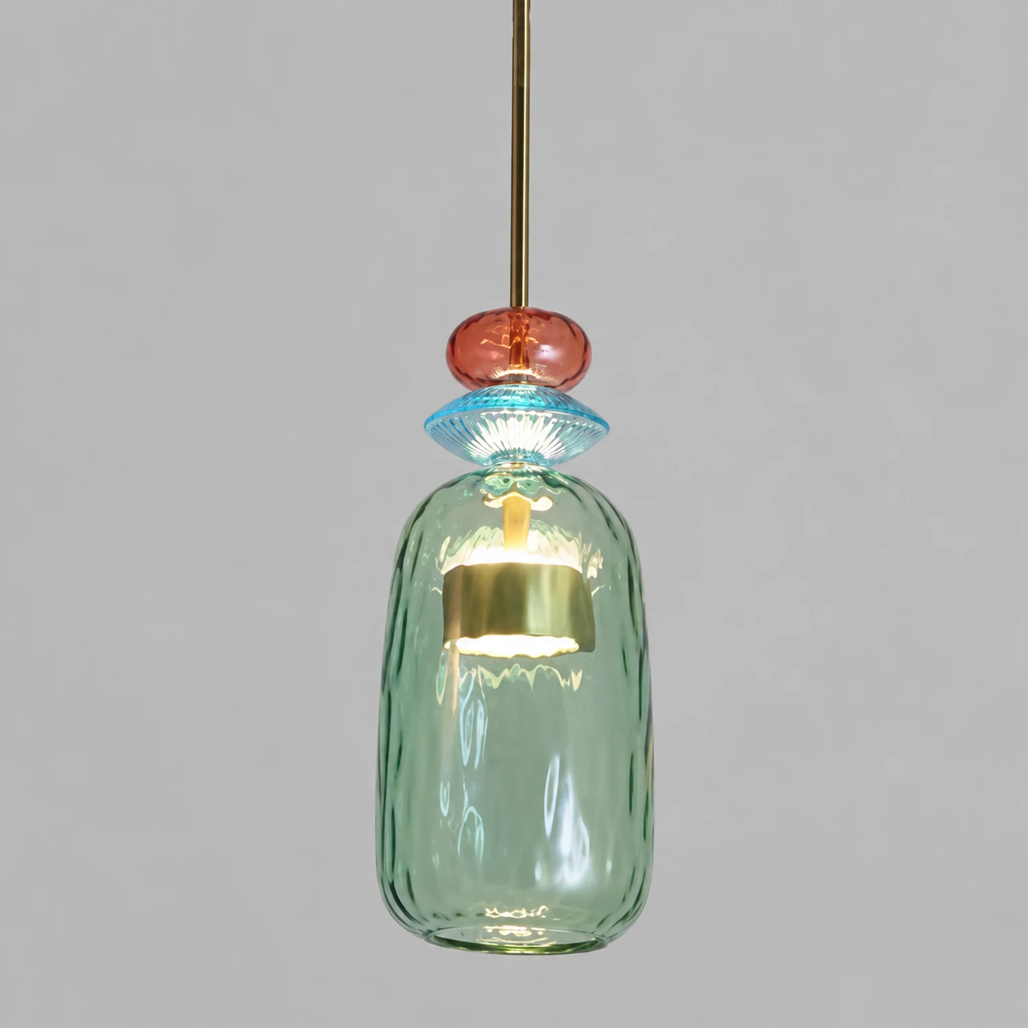 Hailie Modern Cup Glass Pendant Light, Colorful Bedroom, Living Room - Lumpaz