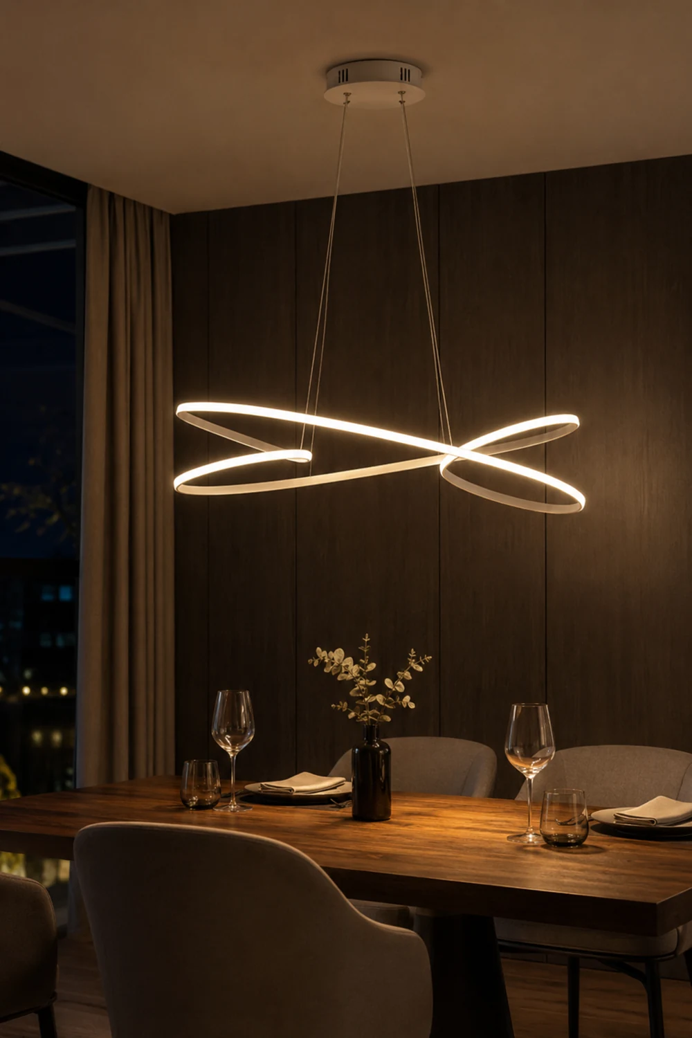 Modern Minimalist Metal Pendant Light, White/Black - Lumpaz
