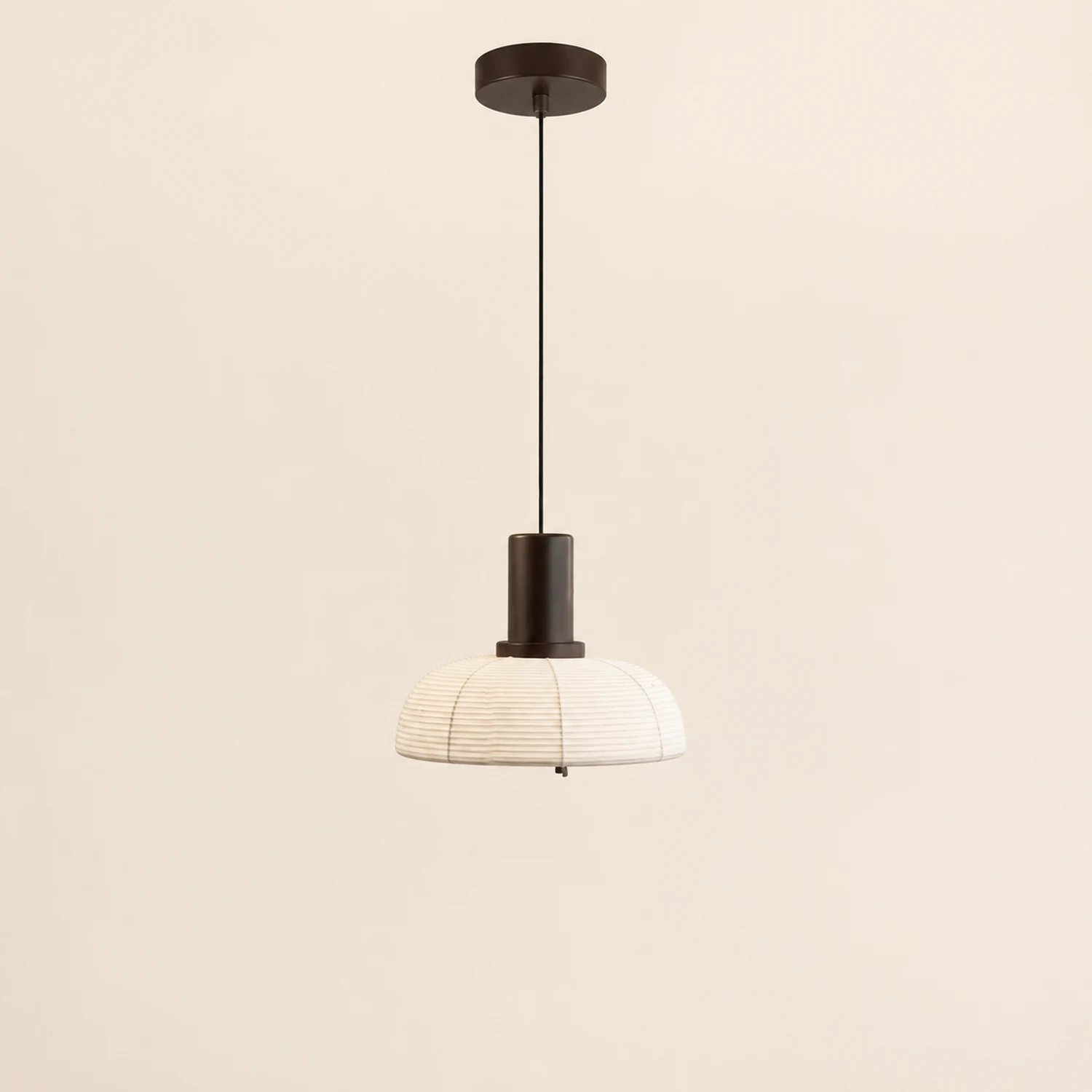 Ozawa Retro Fabric & Metal Pendant Light, 2 Style - Lumpaz
