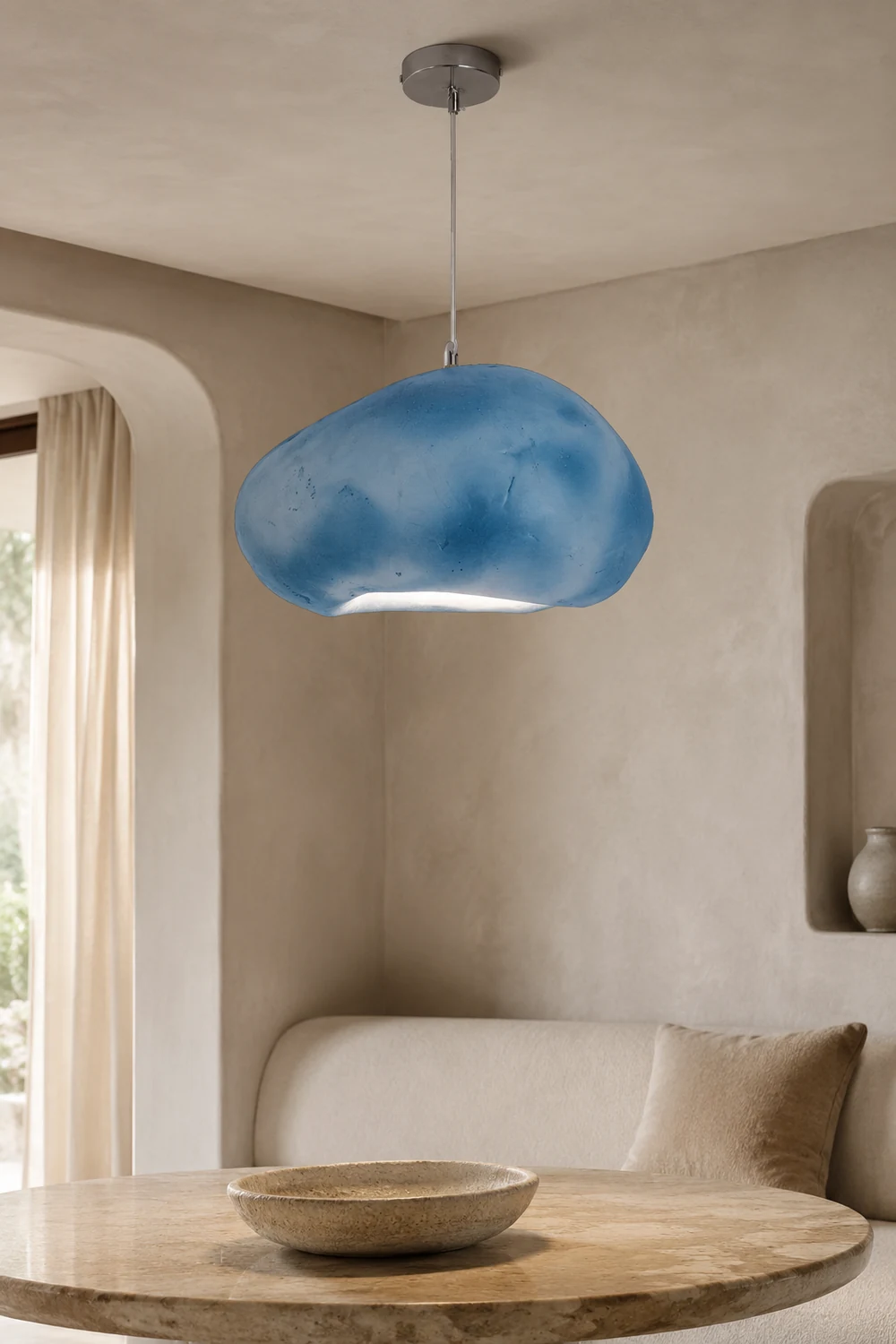 Byers Wabi Sabi Bread Shape Pendant Light, 4 Color - Lumpaz