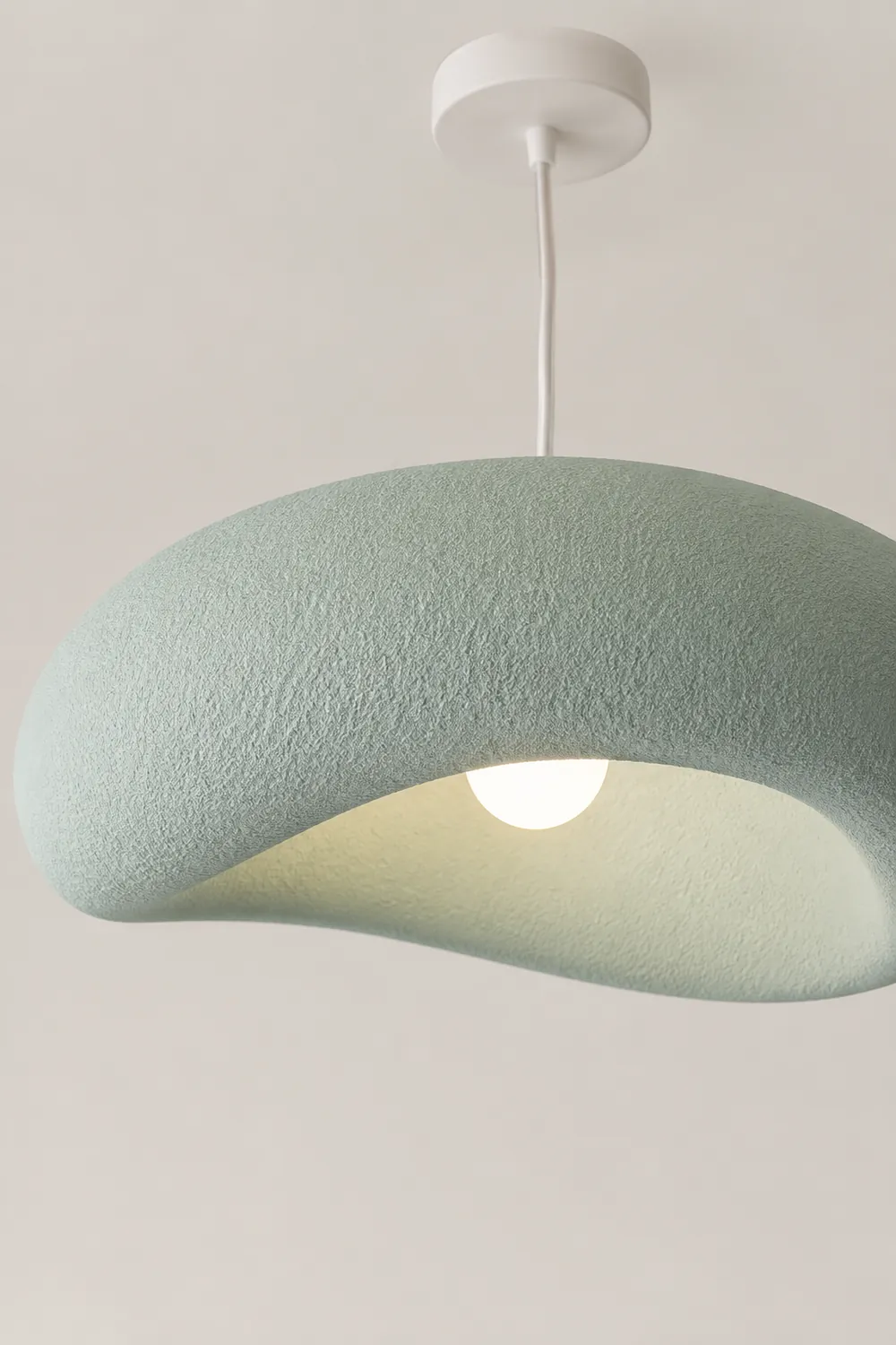 Byers Minimalist Cobblestone Shape Pendant Light, Blue/Gray - Lumpaz