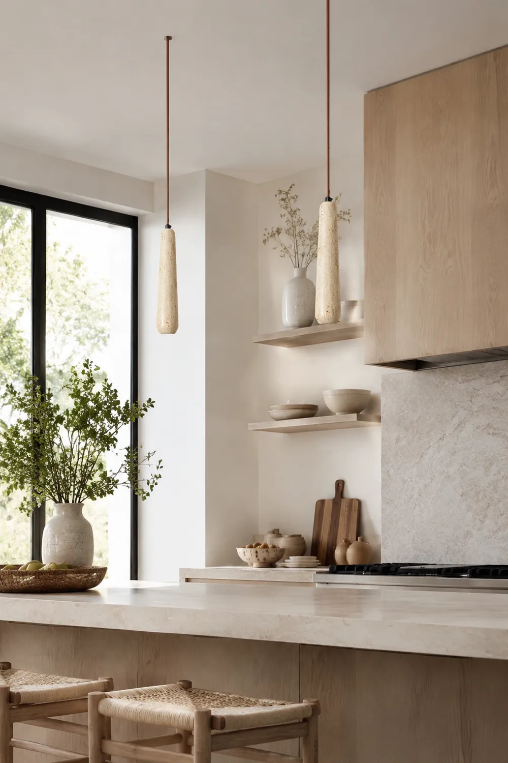 Ozawa Minimalist Wooden Pendant Light, Natural Wood Color - Lumpaz