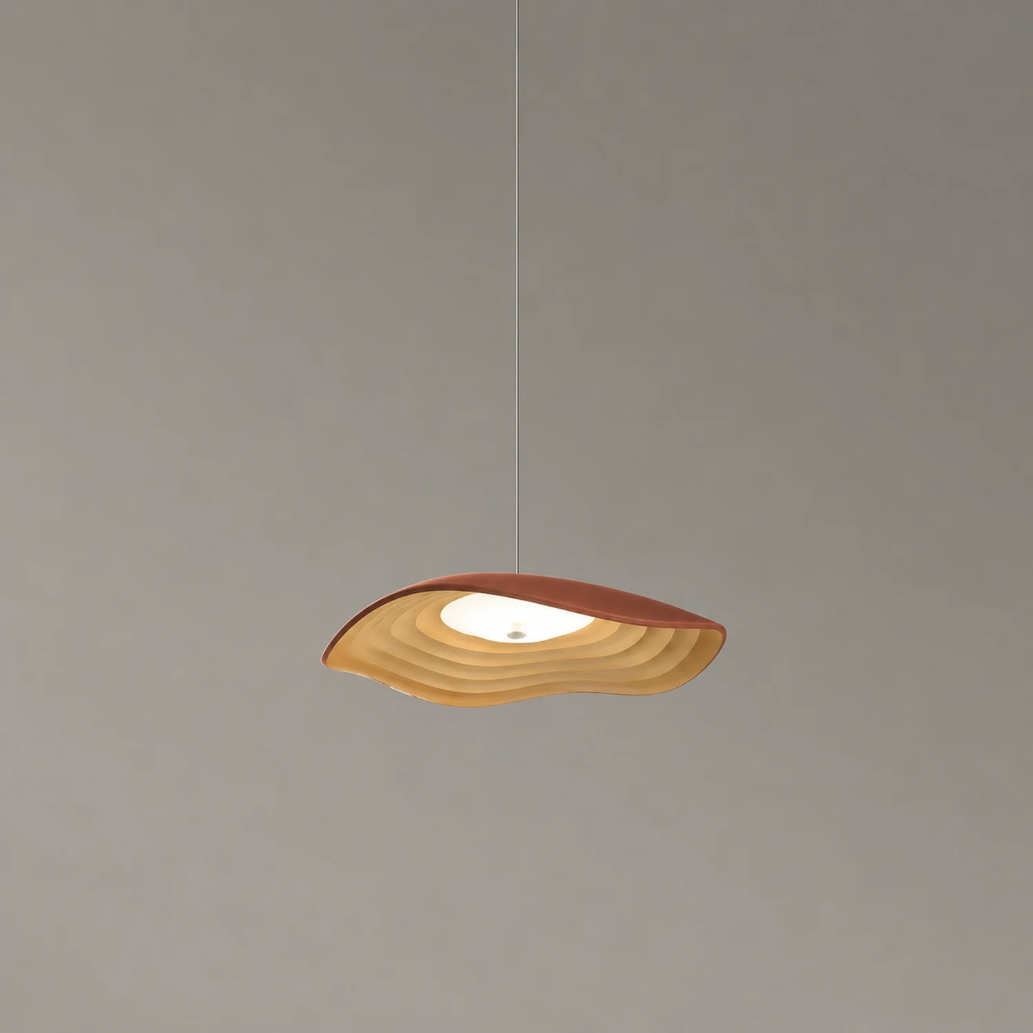 Carins Wabi-Sabi Resin LED Pendant Light, White/Orange/Black - Lumpaz