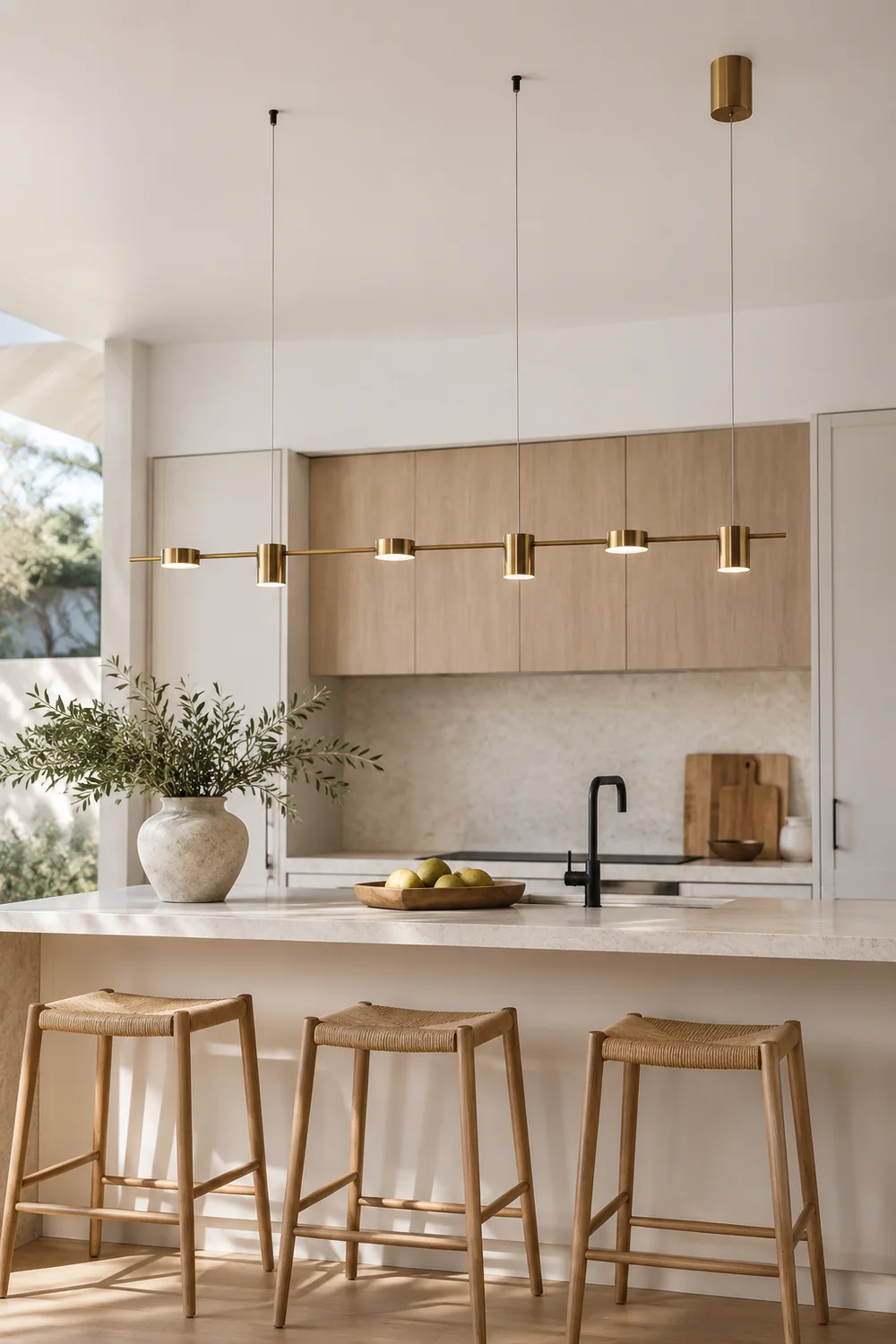 Weiss Minimalist Multi Metal Pendant Light, Black/Gold - Lumpaz