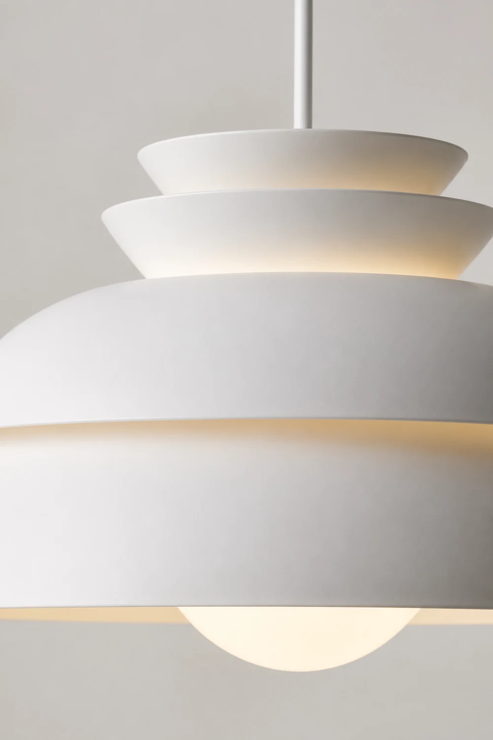 Morandi Modern White Pendant Light, Metal - Lumpaz