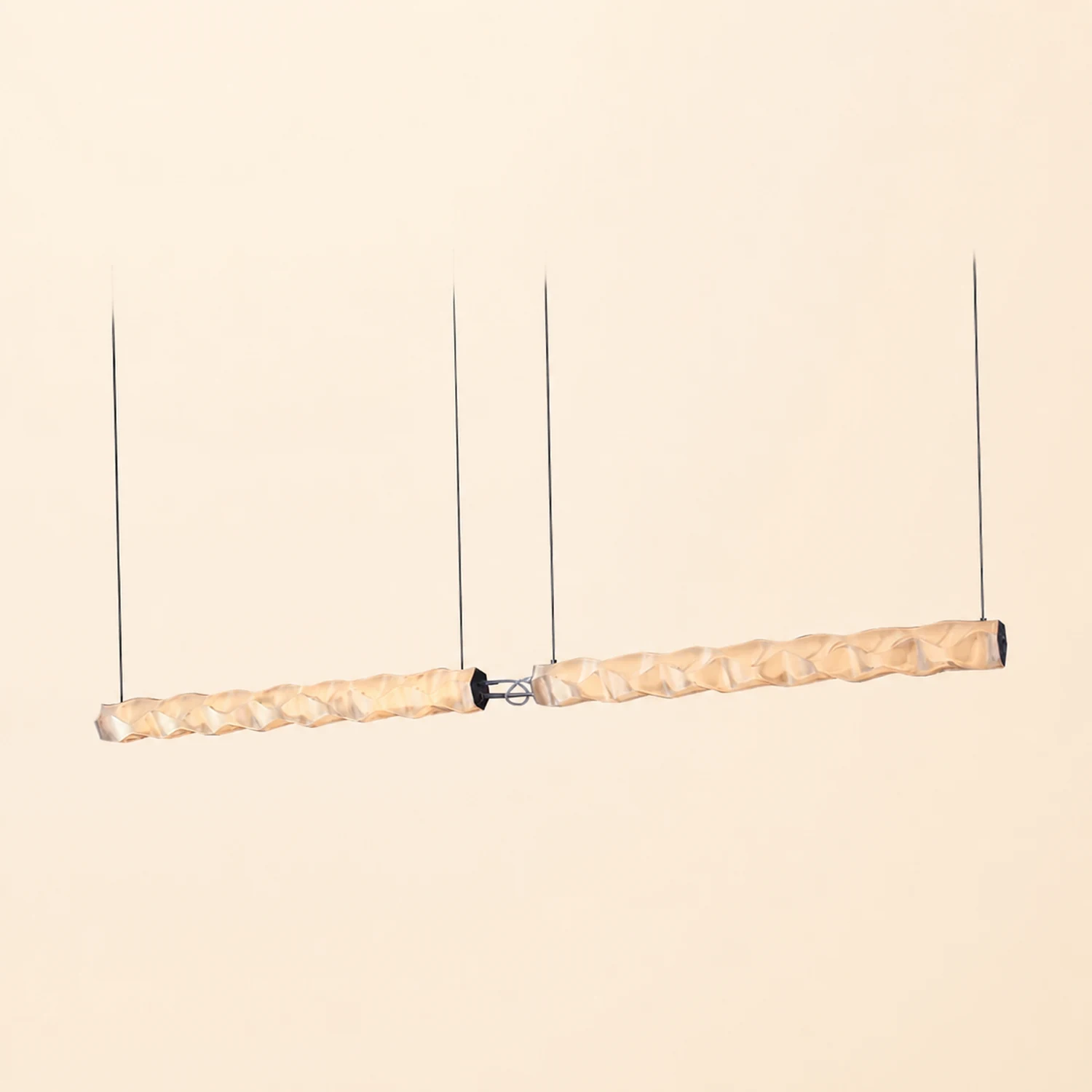 Nazifa Designer pleated Modern Strip Pendant Light, Dining Room - Lumpaz