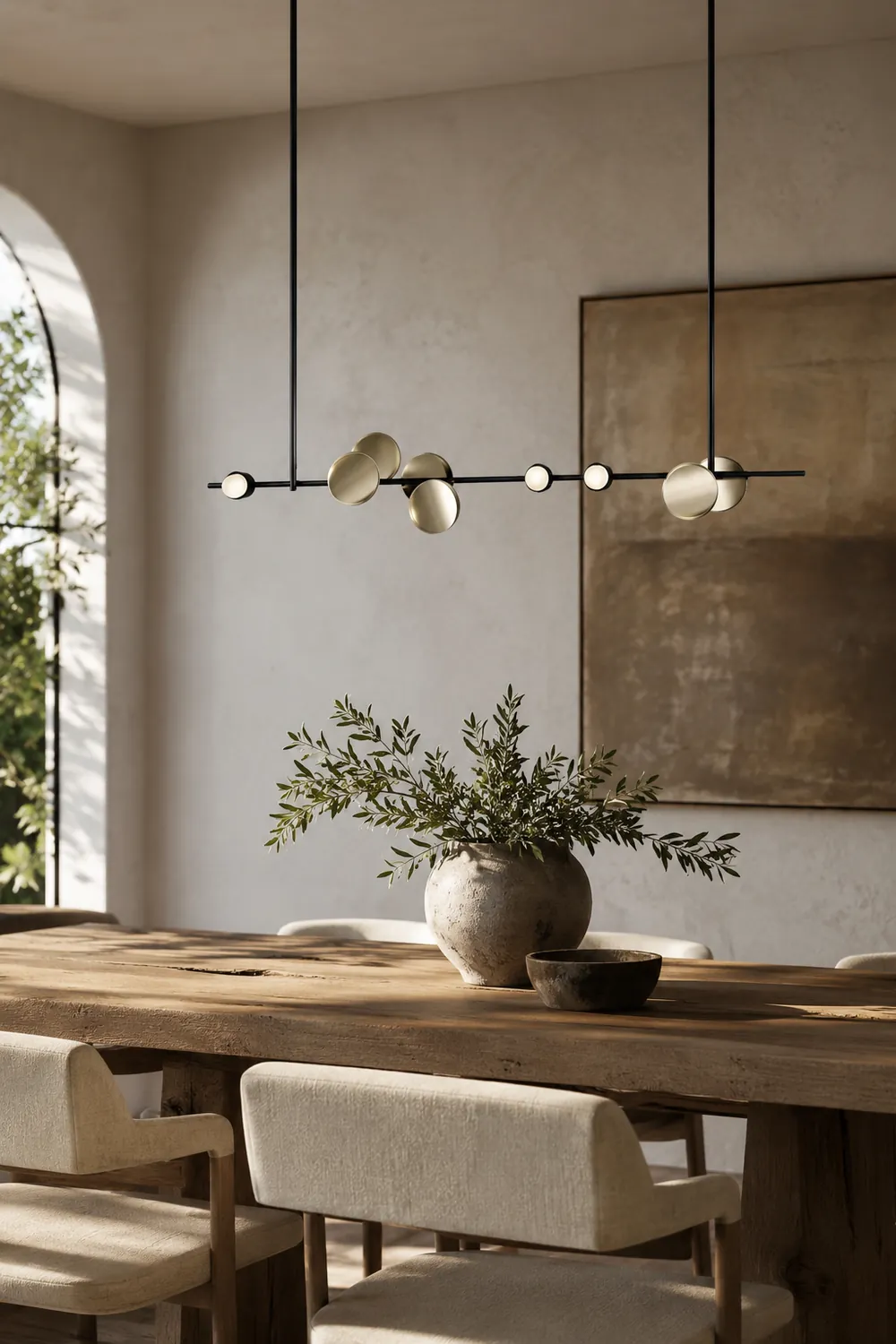 Avi Minimalist Linear Metal Pendant Light,Black - Lumpaz