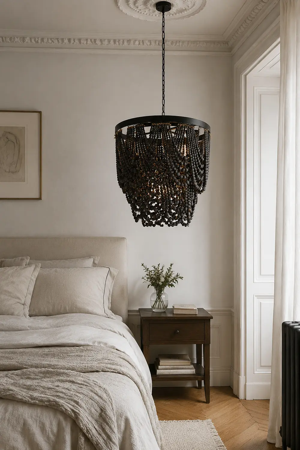 Alessio LED Pendant Lights Black/Rust/White Wood/Metal Living Room/Badroom - Lumpaz