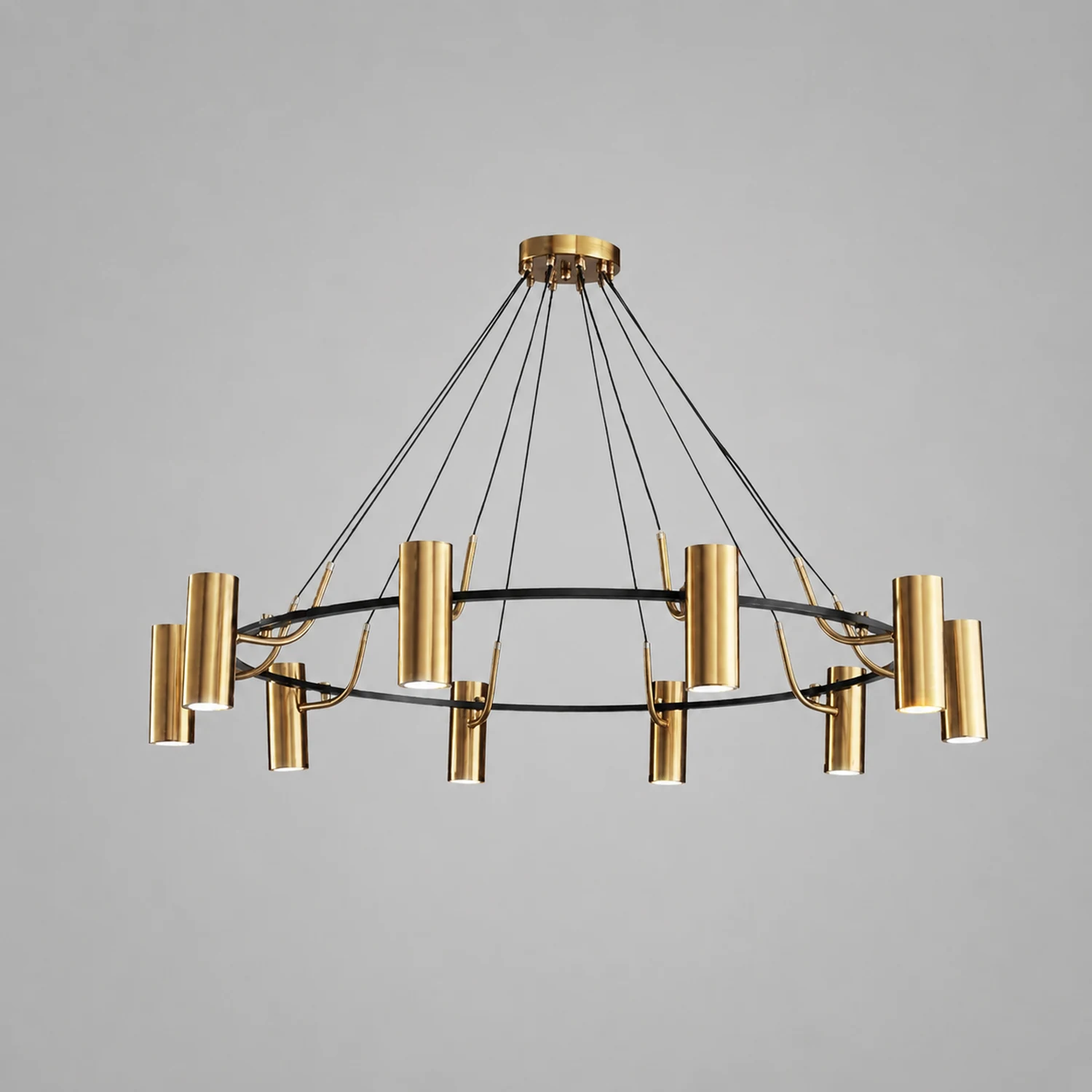 Weiss Modern Spotlight Metal Pendant Light, Gold - Lumpaz