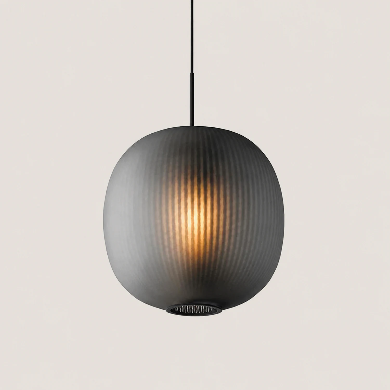 Hailie Frosted Glass Cylinder Pendant Light, Sandy White/Gray, Metal/Glass - Lumpaz
