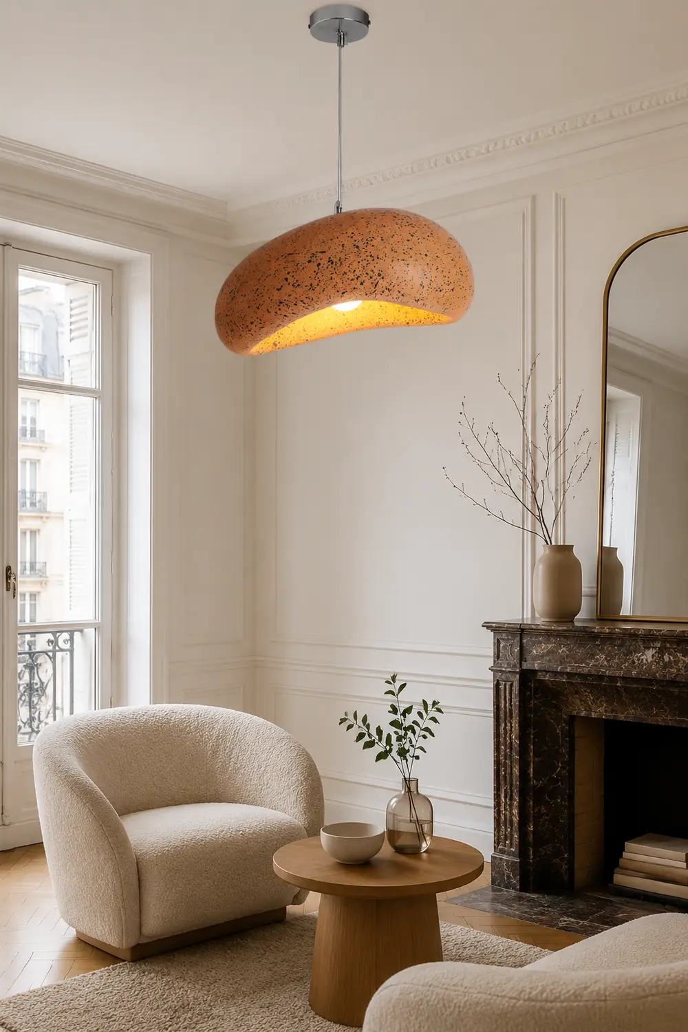 Byers Wabi Sabi Bread Shape Resin Pendant Light, 4 Color - Lumpaz