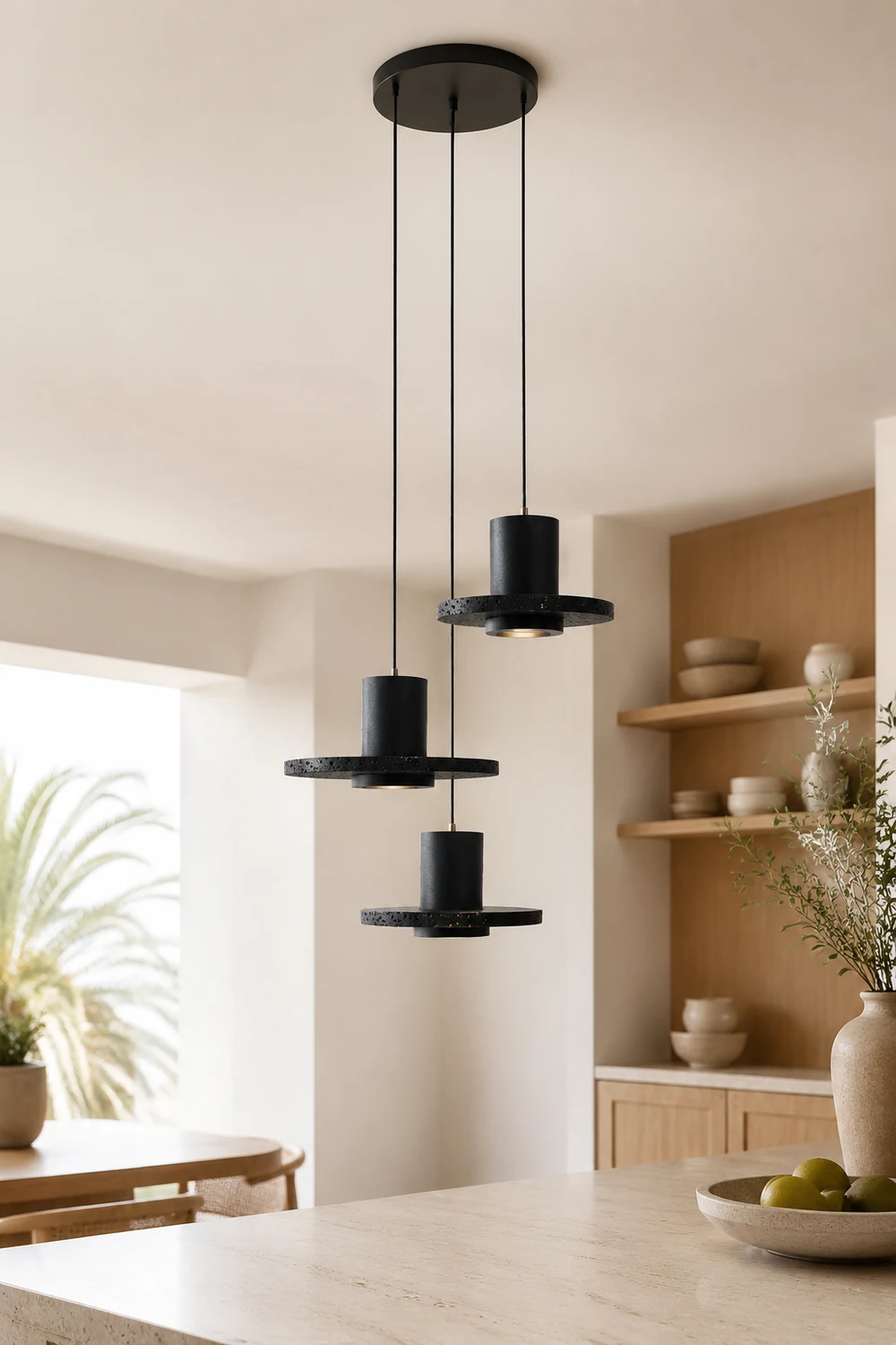 Zaid Black Designer Post-Modern Pendant Light - Lumpaz