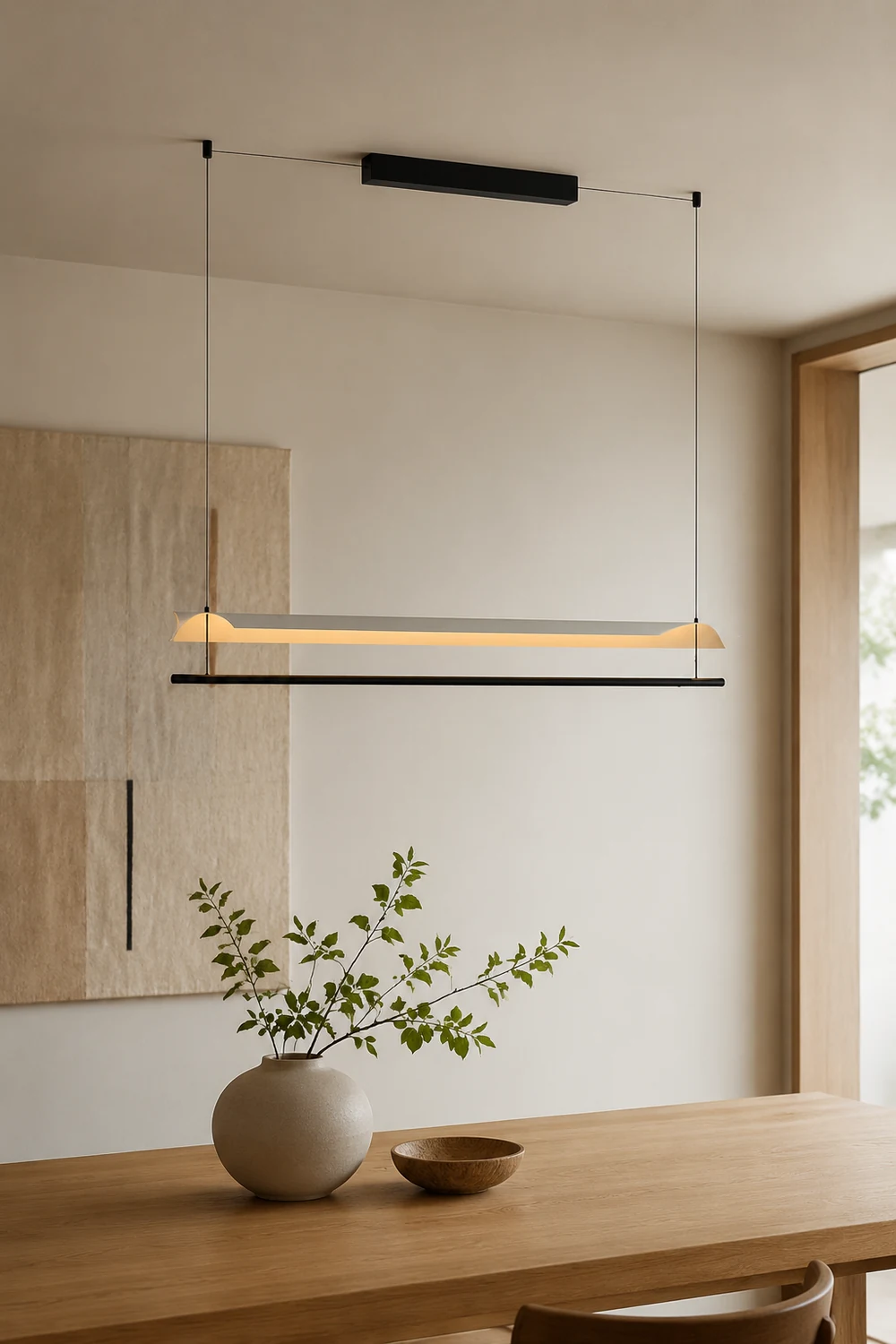 Edge Minimalist Linear Metal Pendant Light - Lumpaz