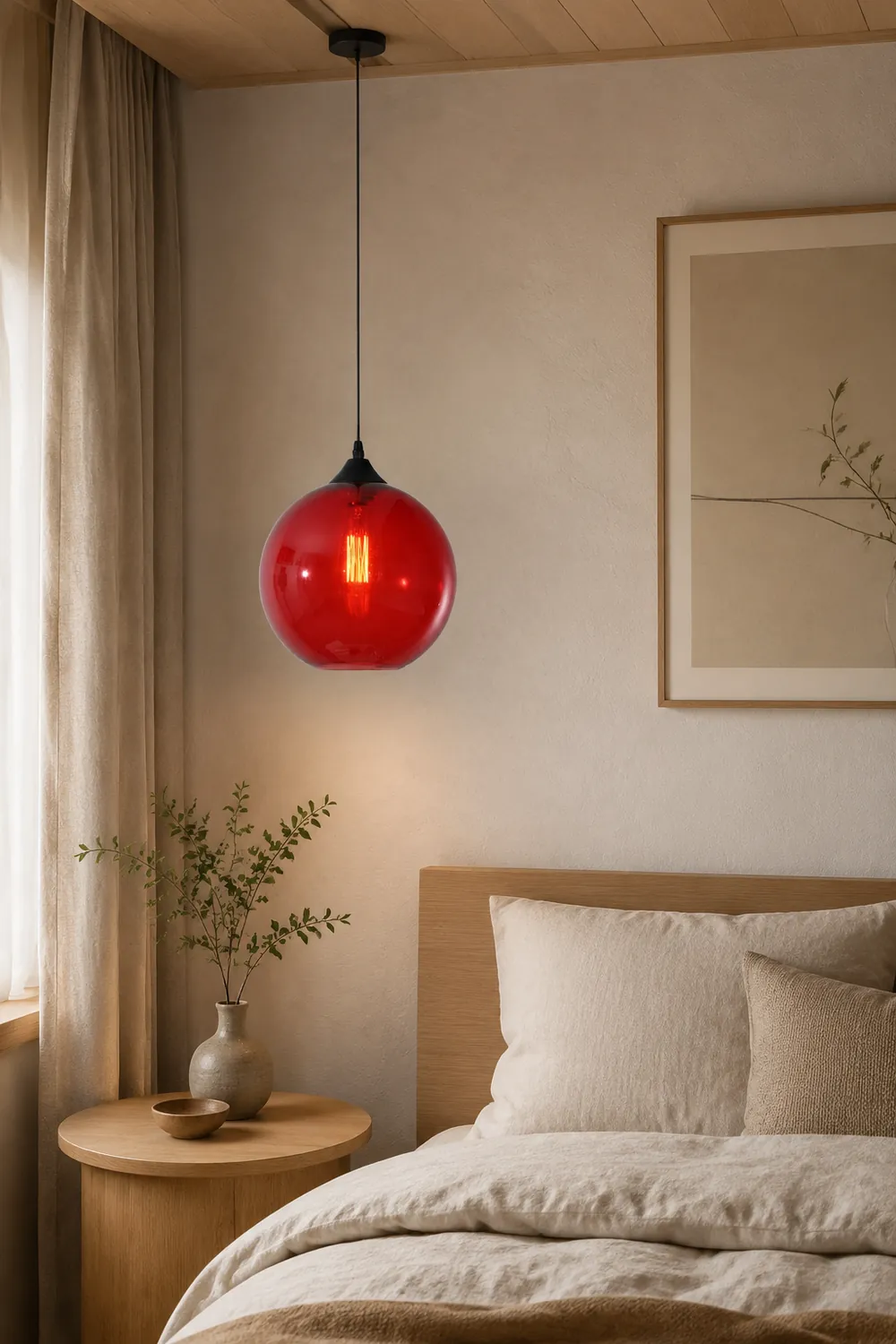 Hailie Modern Glass Globe Colorful Pendant Light - Lumpaz