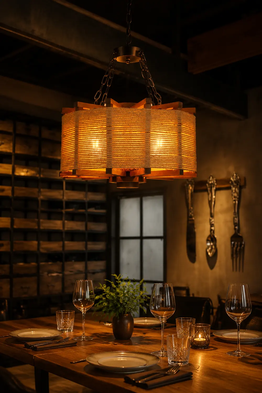 Austin Retro Cylindrical Metal/Wood Pendant Light - Lumpaz