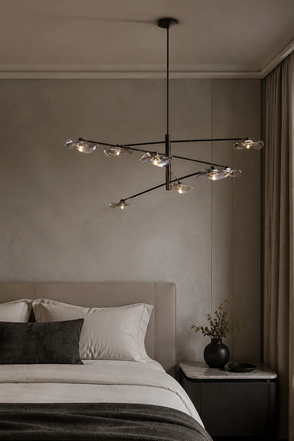 Carins Modern Branch Metal Pendant Light, Clear/Multicolor - Lumpaz