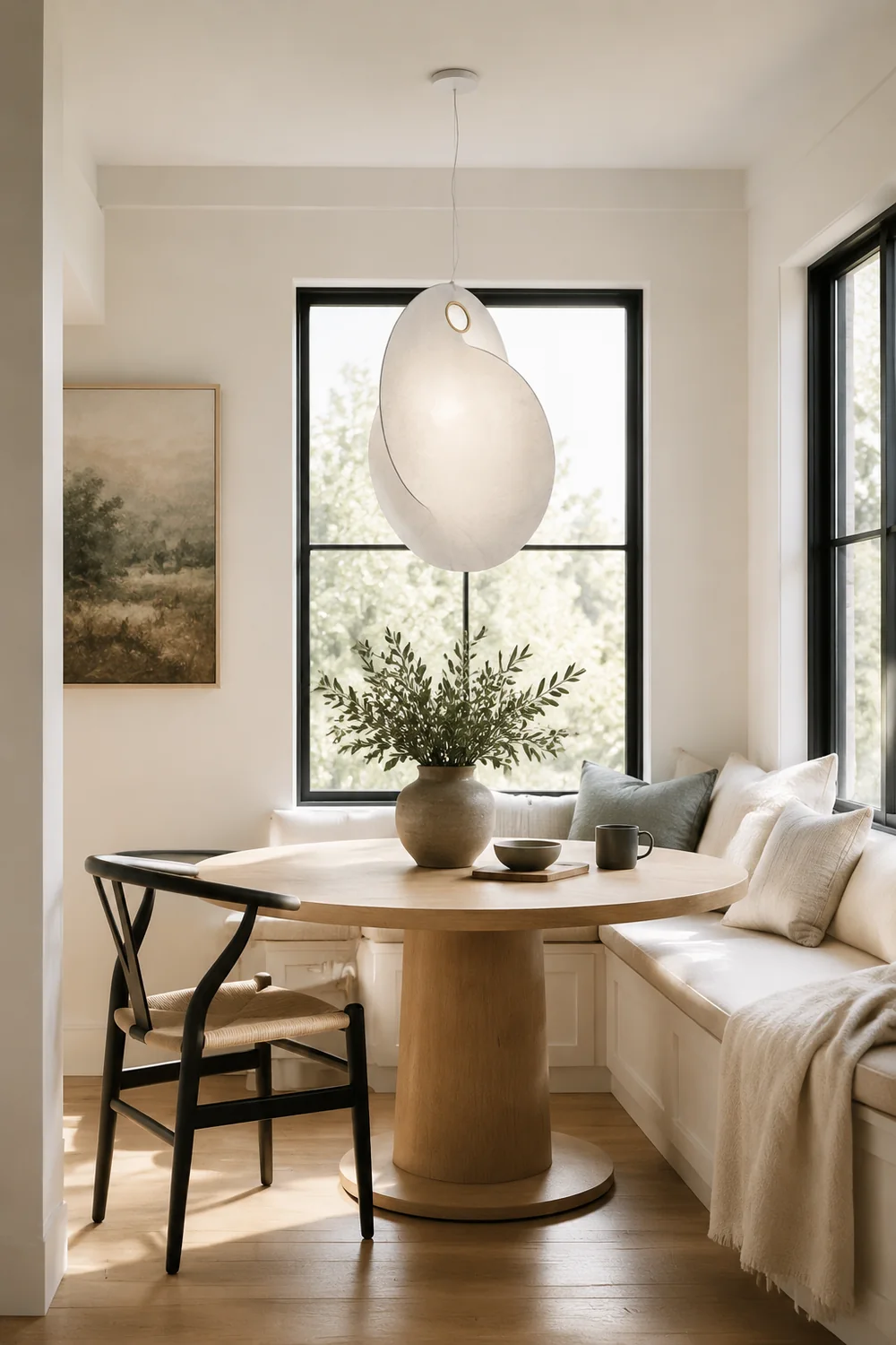 Renée Pendant Light, Fabric, 19.6" - Lumpaz