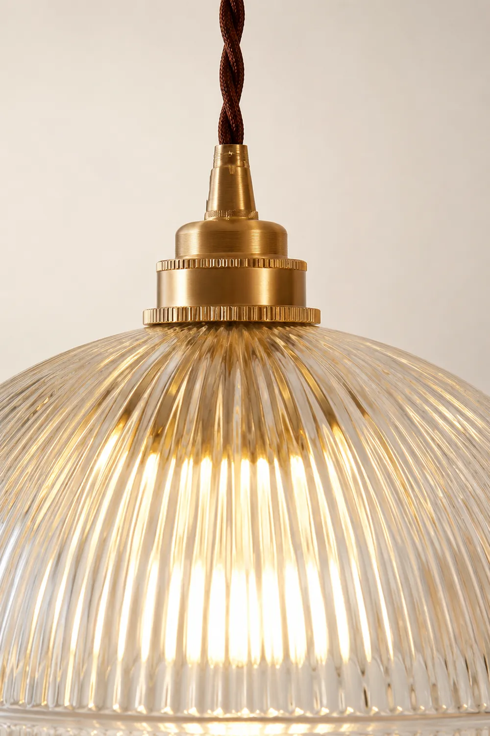 Alessio Simple Bowl Metal/Glass Pendant Light, Clear, Dining Room - Lumpaz