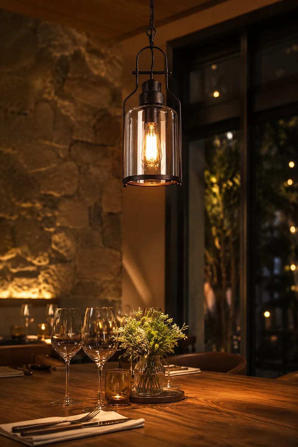 Austin Vintage Industrial Pendant Light, Black/Rust - Lumpaz