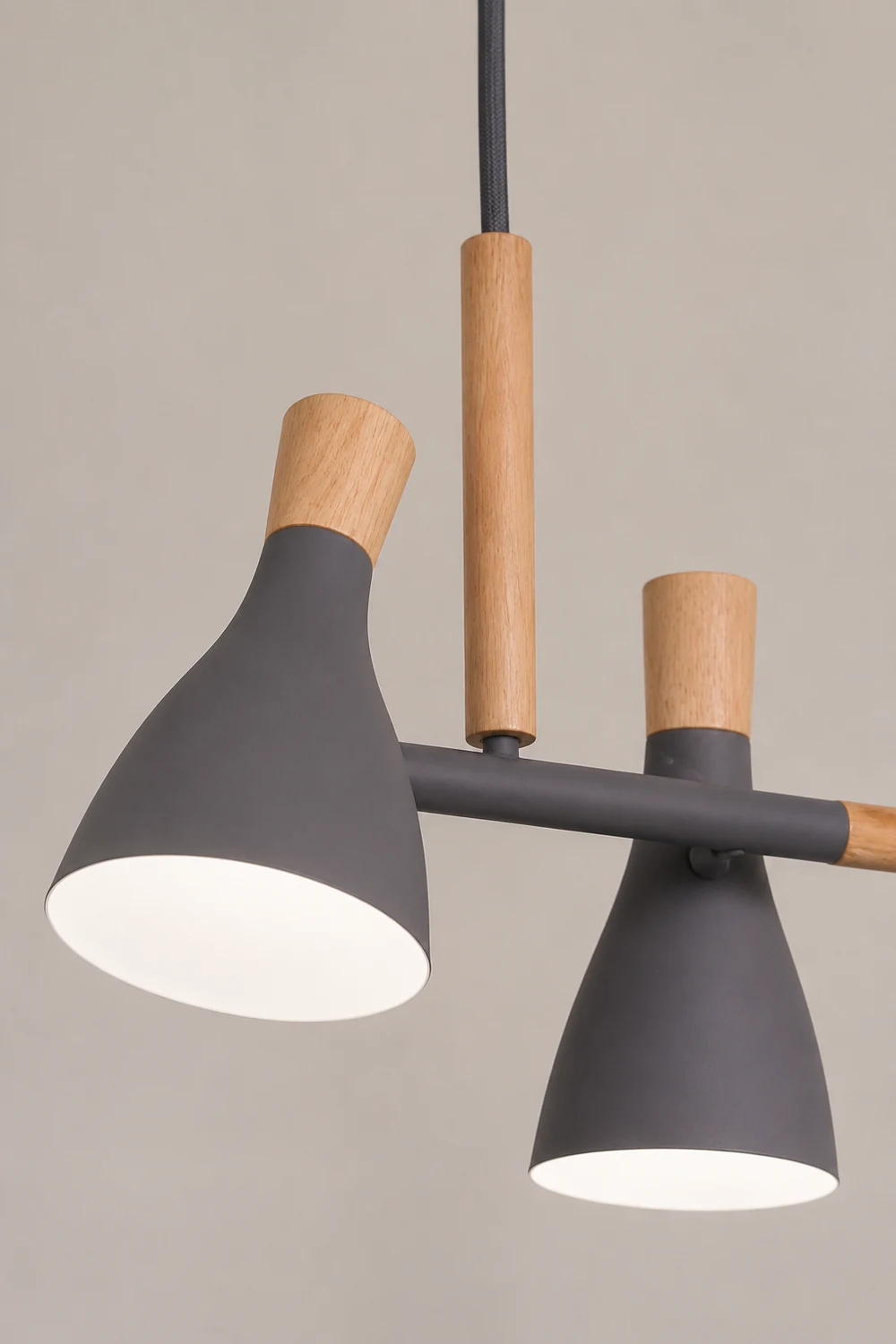 Morandi Nordic Multi Rope Wood Pendant Light, White/Green/Gray - Lumpaz