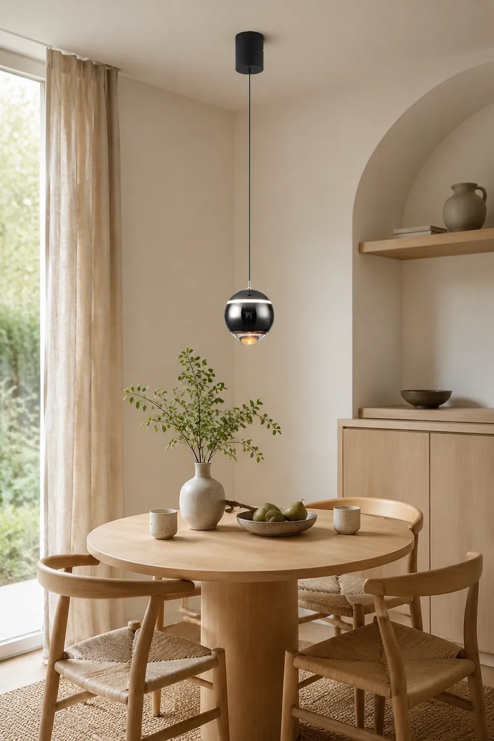 Valentina Modern Round LED Pendant Light, Kitchen Island - Lumpaz