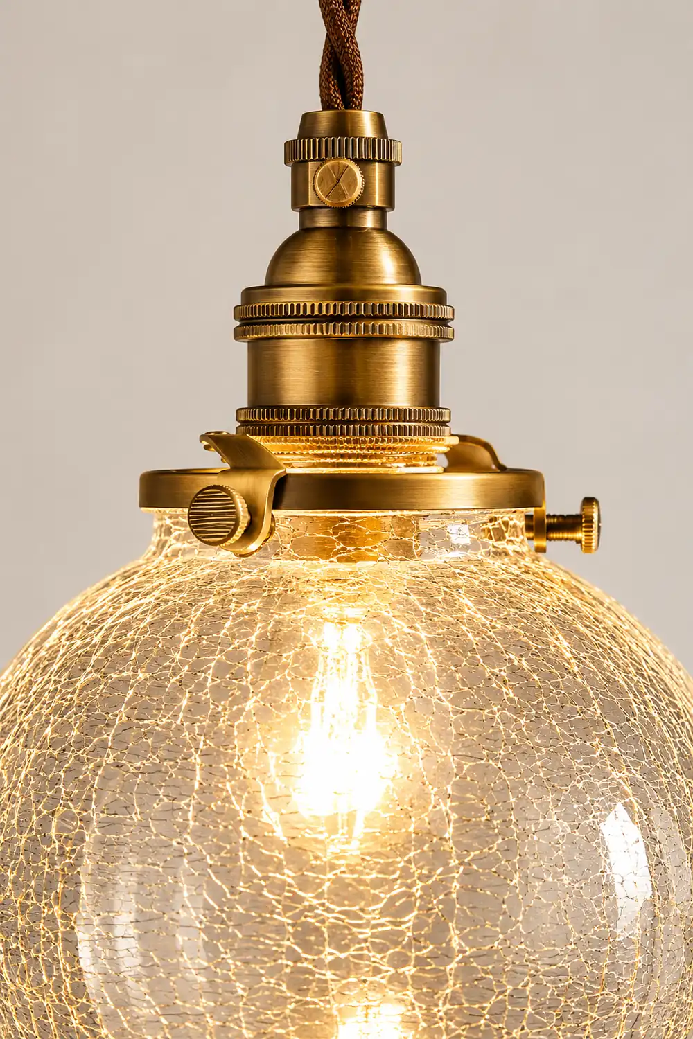 Hailie Retro Luxury Clear Glass Pendant Light - Lumpaz