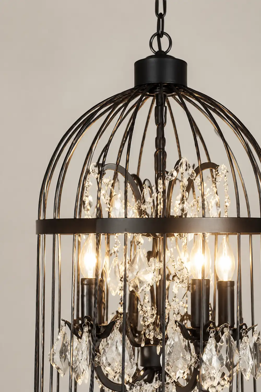 Cooley Designer Industrial Vintage Birdcage Pendant Light - Lumpaz