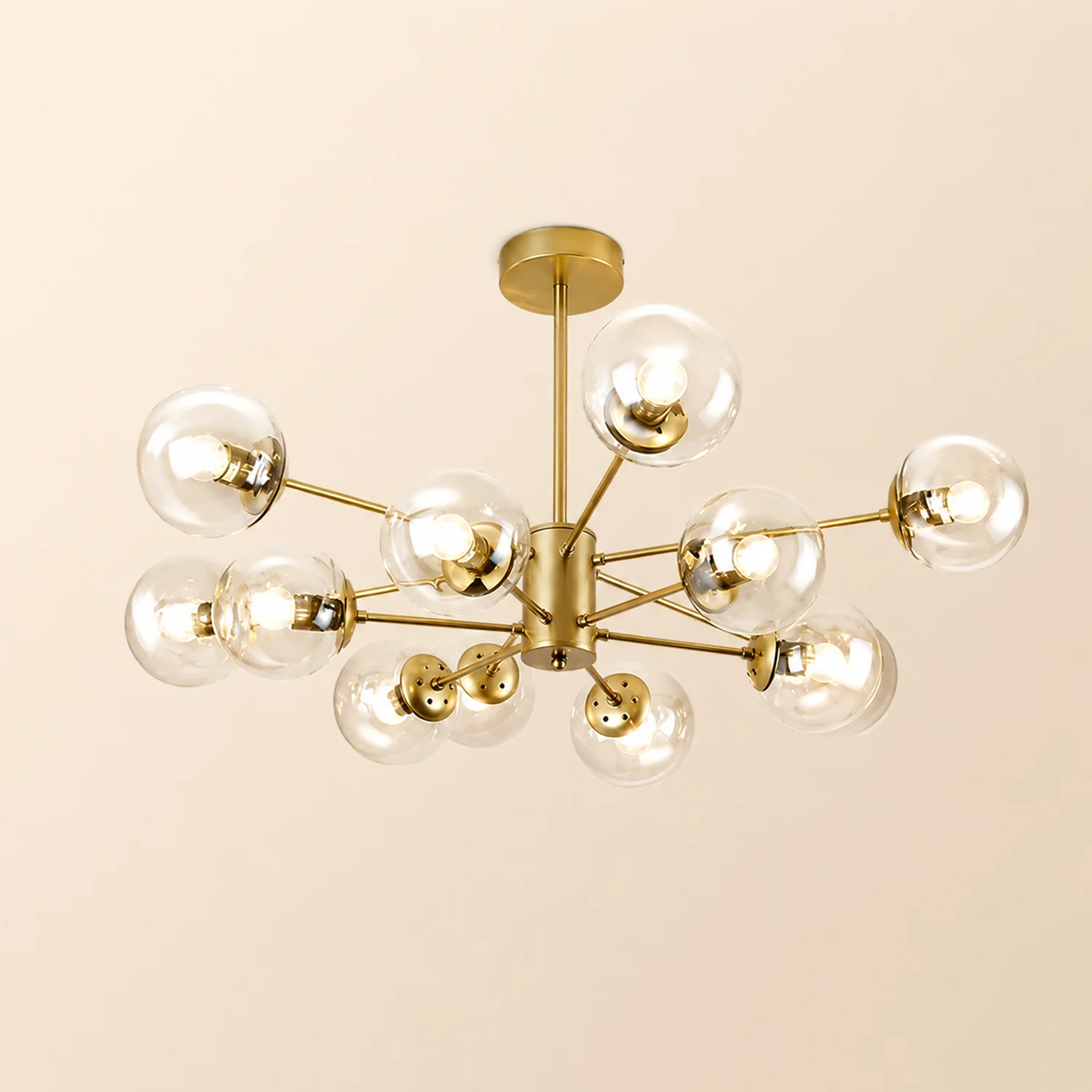 Valentina Designer Simple Nordic Pendant Light, Black/Gold - Lumpaz