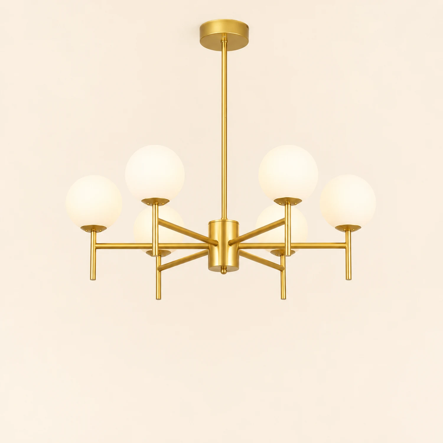 Alessio Modern Globe Bubble Metal/Glass Pendant Light, Gold/Black - Lumpaz