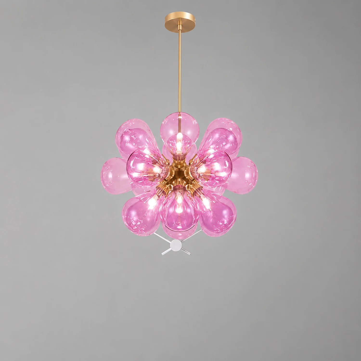 Valentina Glass Bubble Pendant Light for Kitchen Island, Blue/White/Purple - Lumpaz