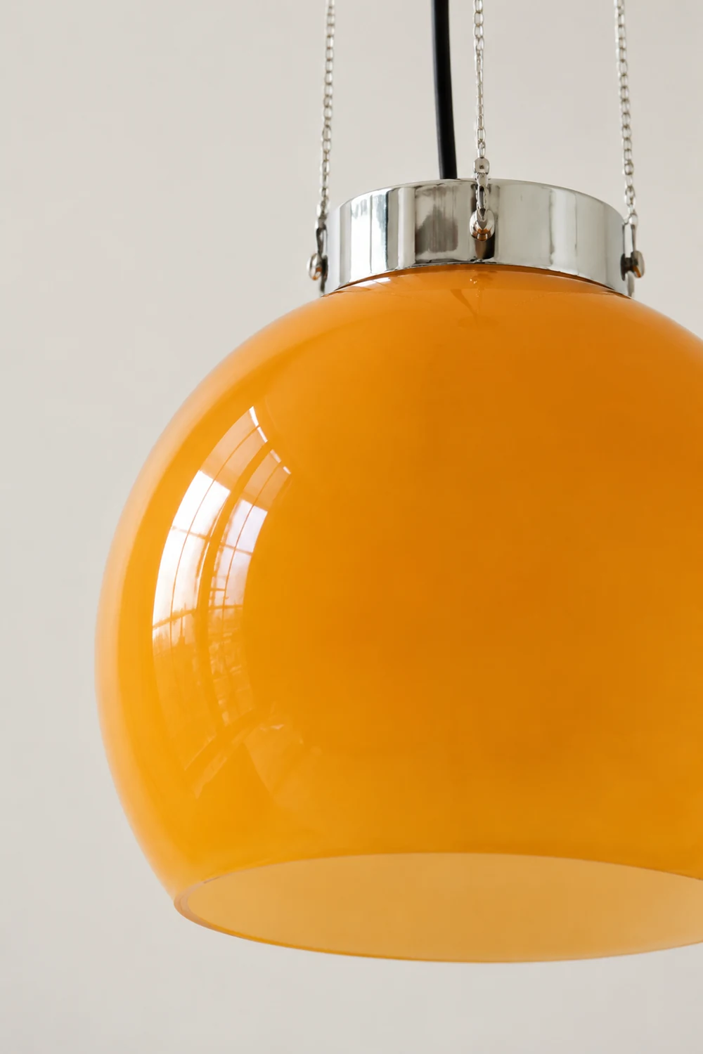 Hailie Yellow Ball Pendant Light, Metal & Glass, 9.8" - Lumpaz
