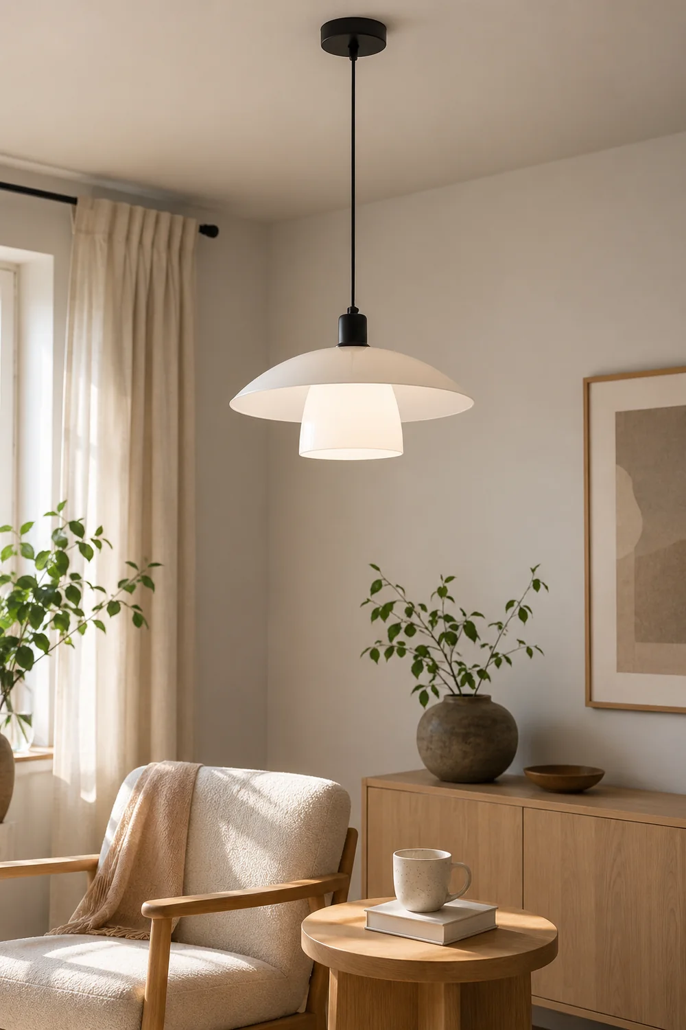 Carins White Pendant Light - Lumpaz