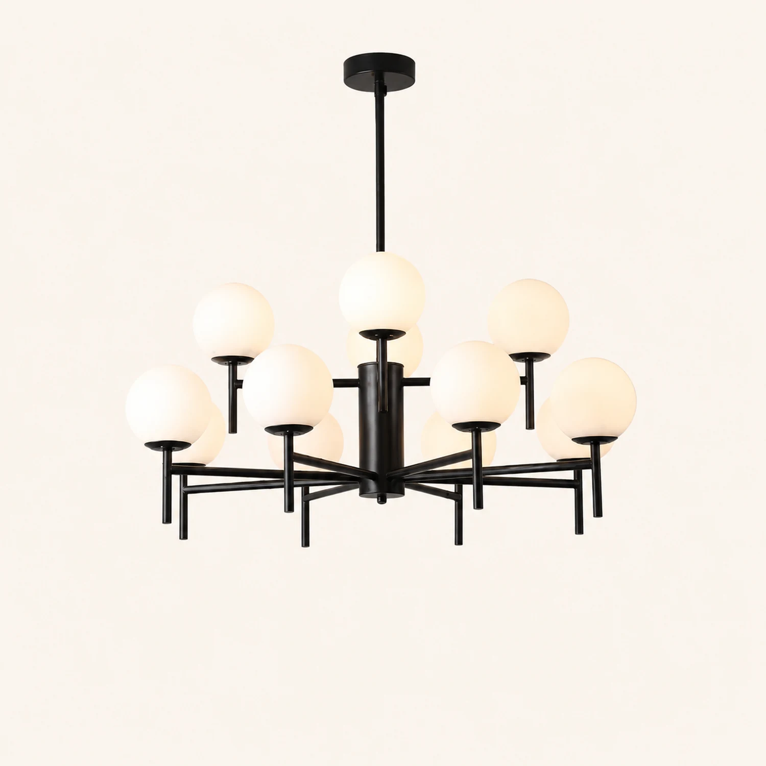 Alessio Modern Globe Bubble Metal/Glass Pendant Light, Gold/Black - Lumpaz