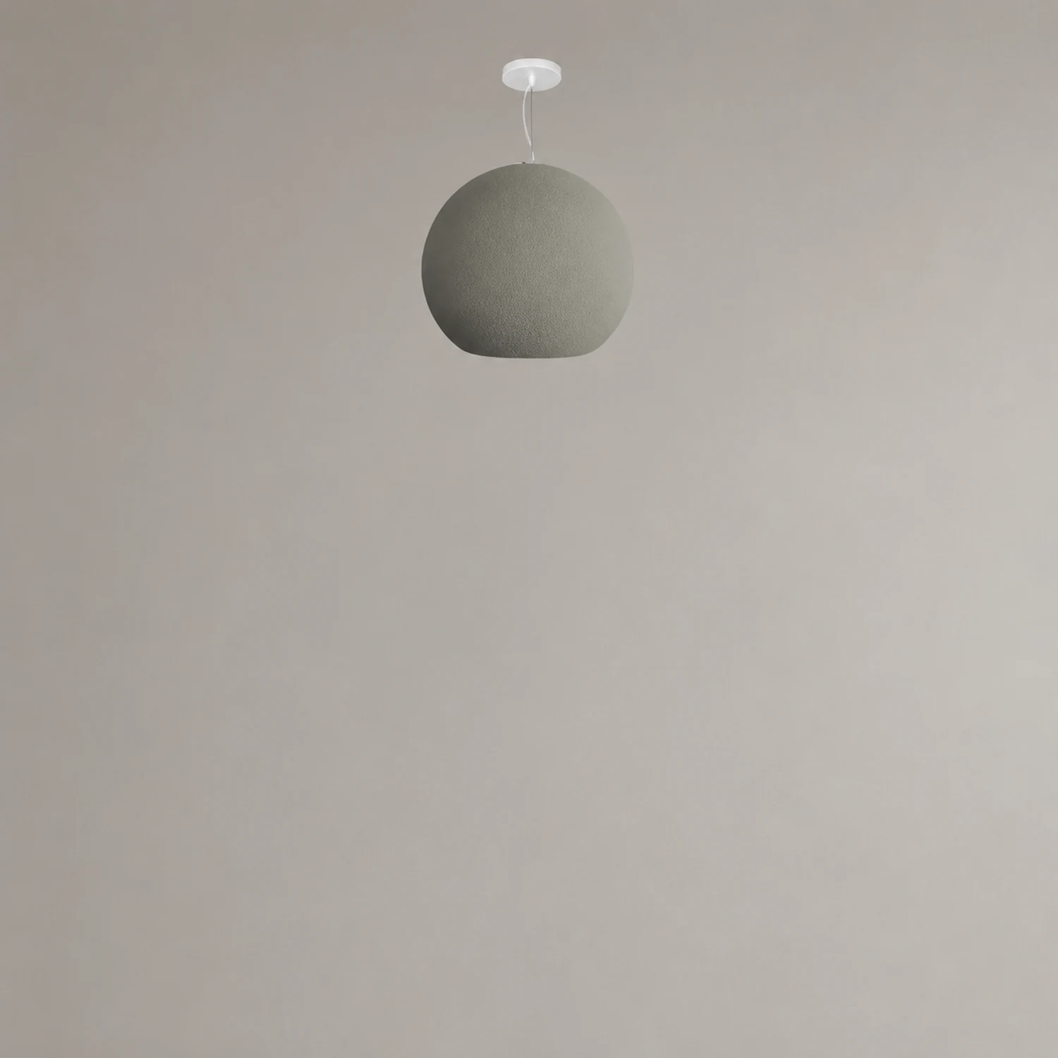 Byers Simple Ball Shape Metal Pendant Light, White/Gray - Lumpaz