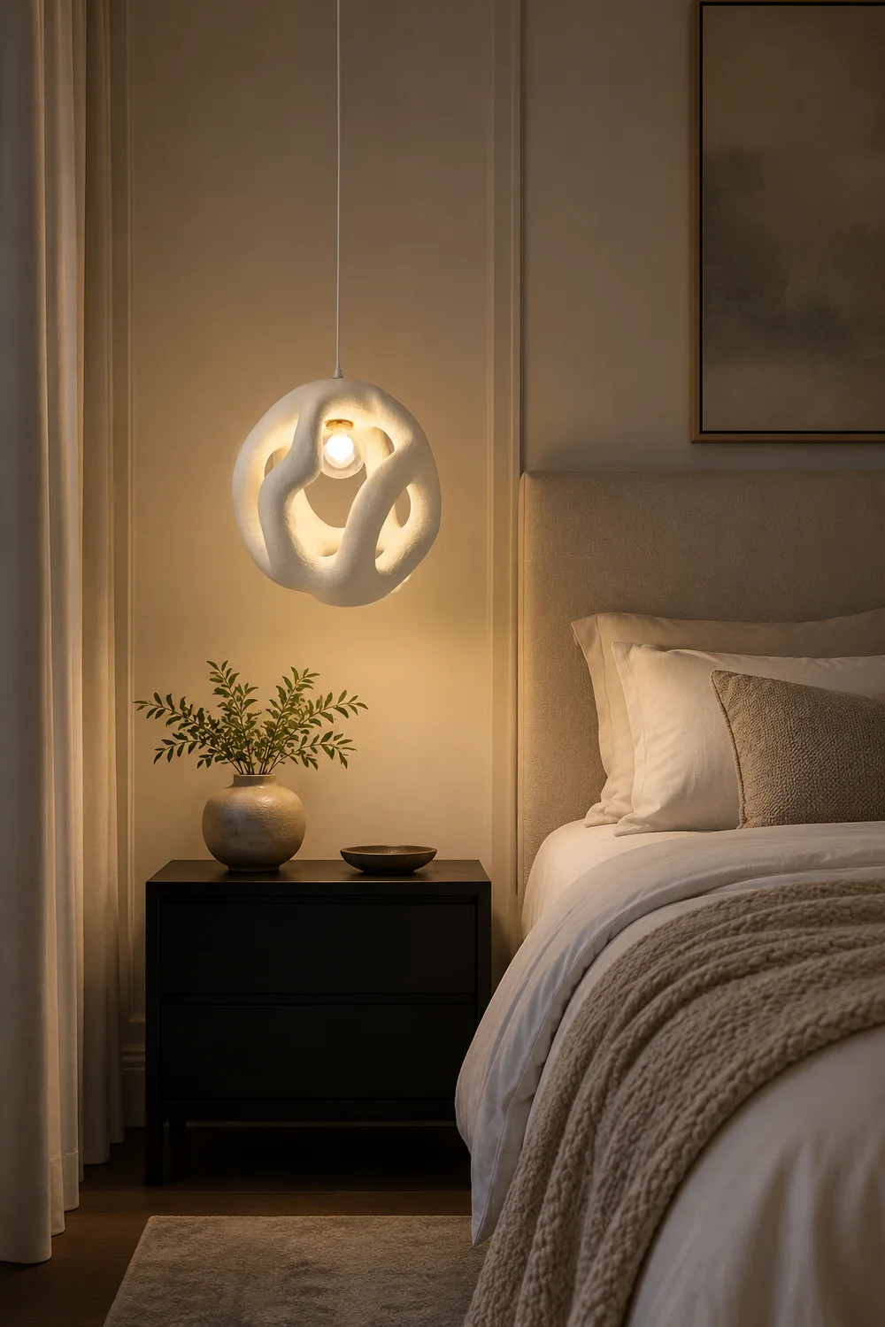 Byers Modern Metal/Resin White/Black Pendant Light - Lumpaz