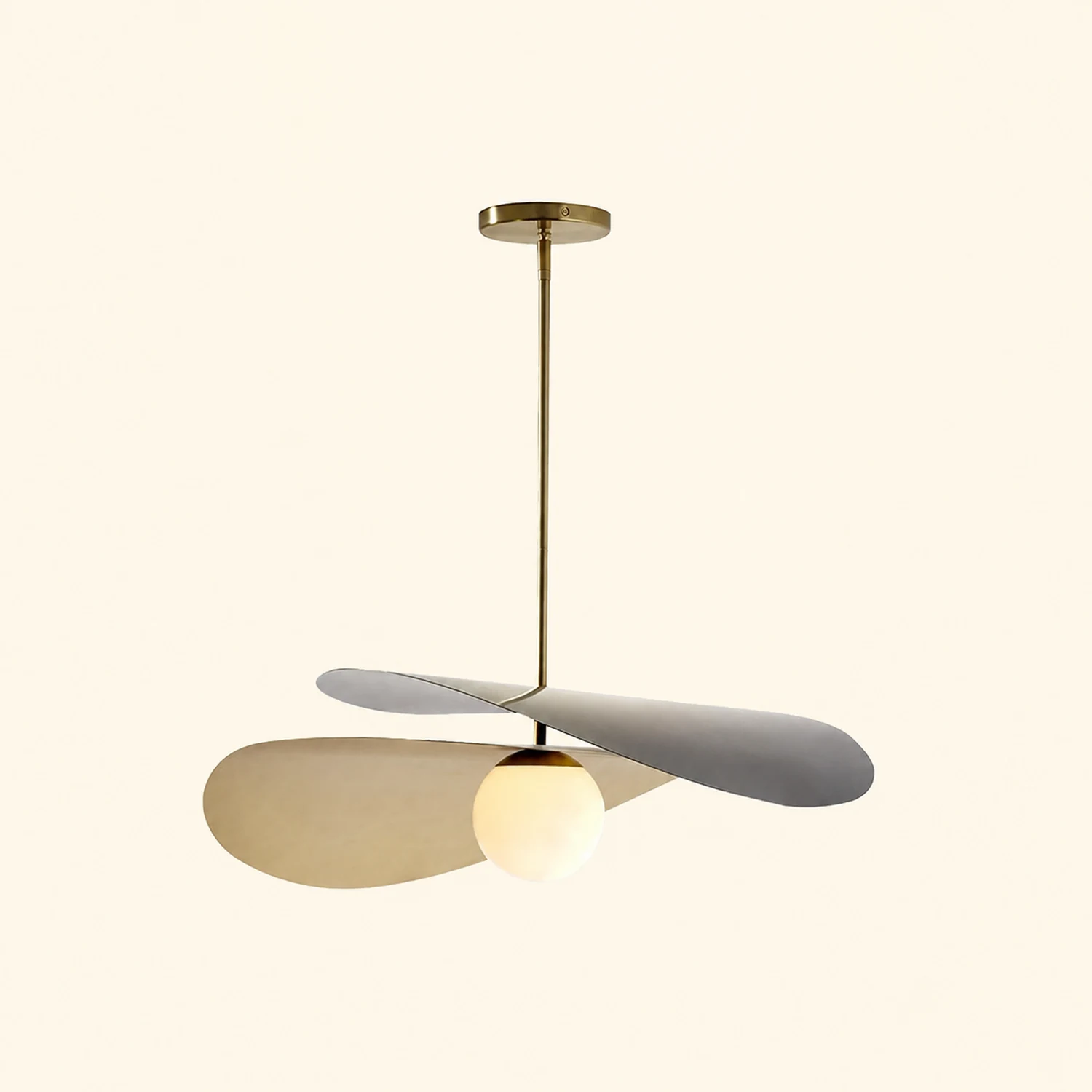 Carins Decorative Geometric Metal Pendant Light, Black/Gold - Lumpaz