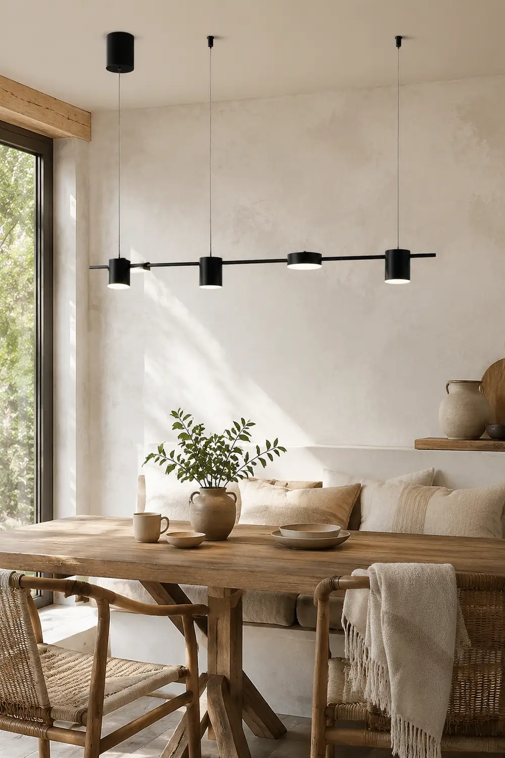 Weiss Minimalist Multi Metal Pendant Light, Black/Gold - Lumpaz