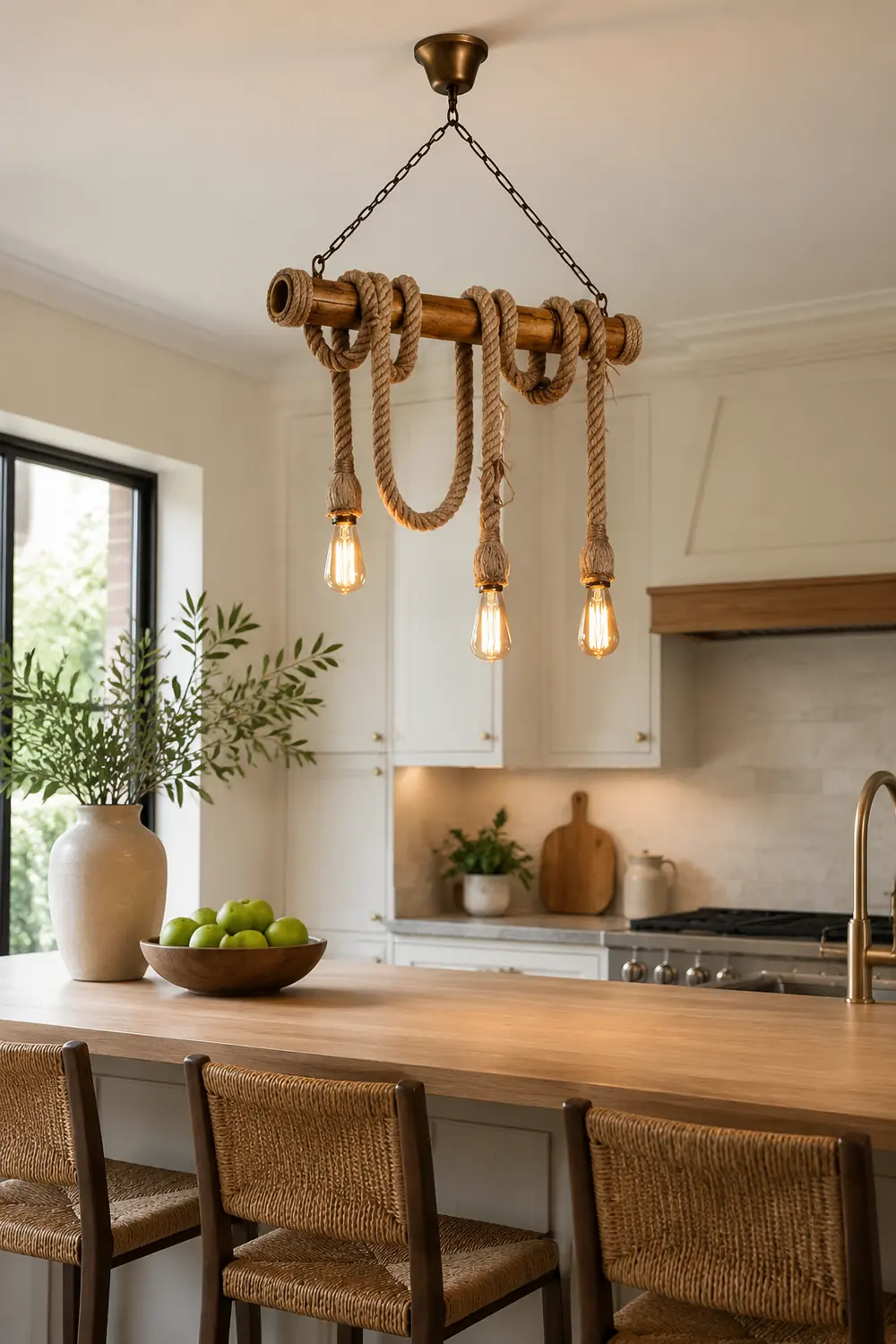 Alessio Vintage Retro Resin Pendant Light, flaxen - Lumpaz