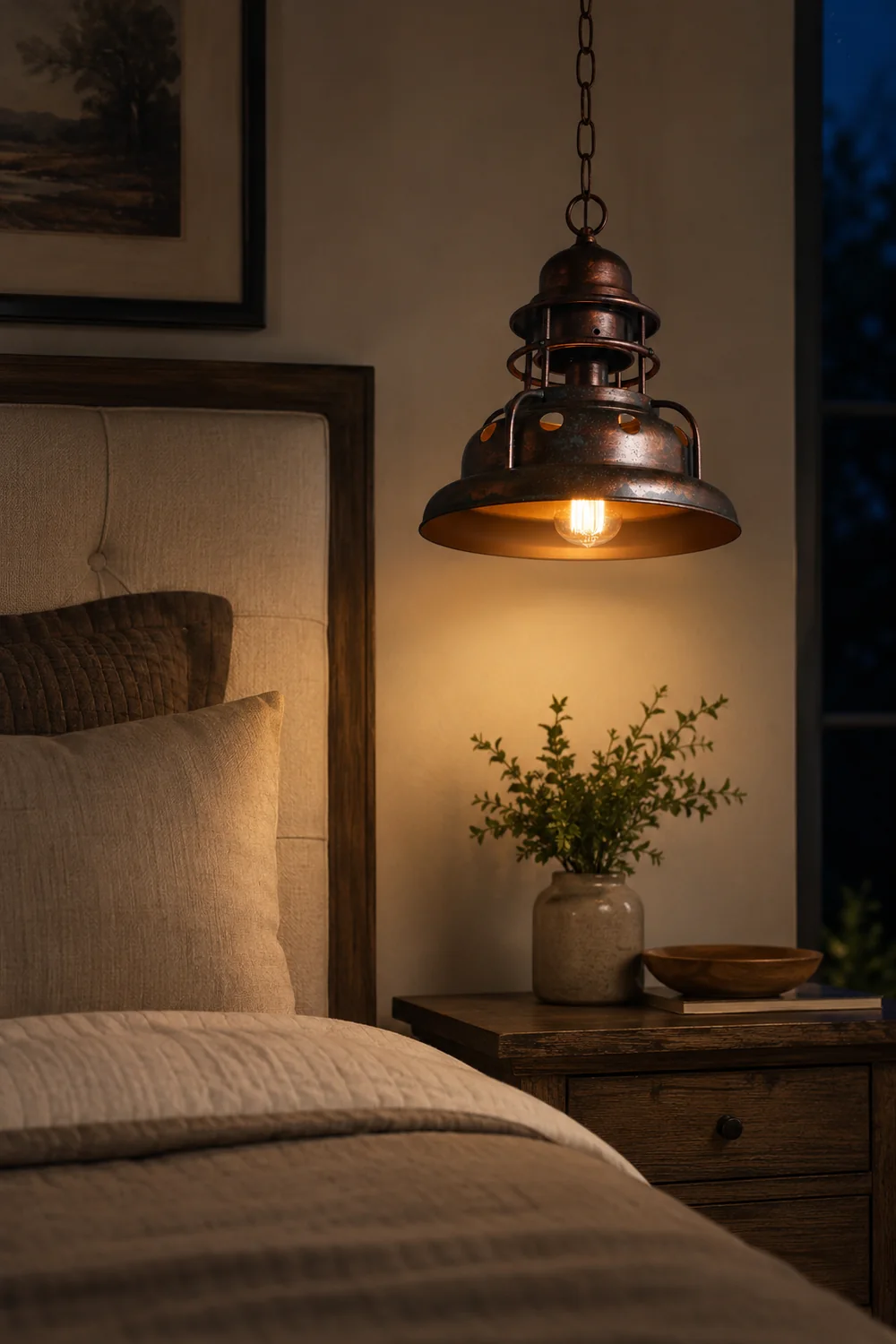 Alessio Industrial Retro Vintage Pull Cnain Pendant Light, Brass, Metal - Lumpaz