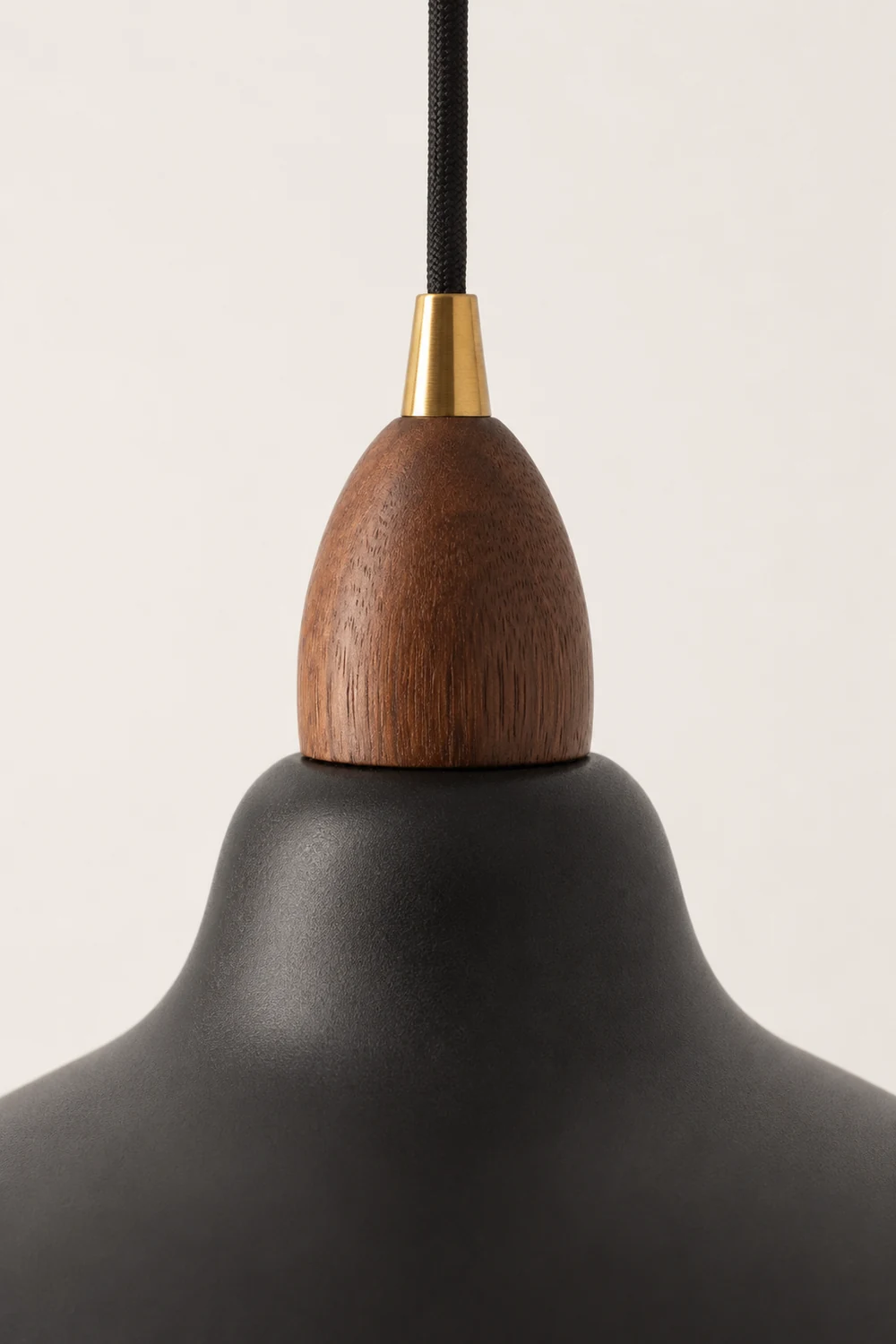 Morandi Modern Bowl-shaped Metal Pendant Light, Black/White - Lumpaz